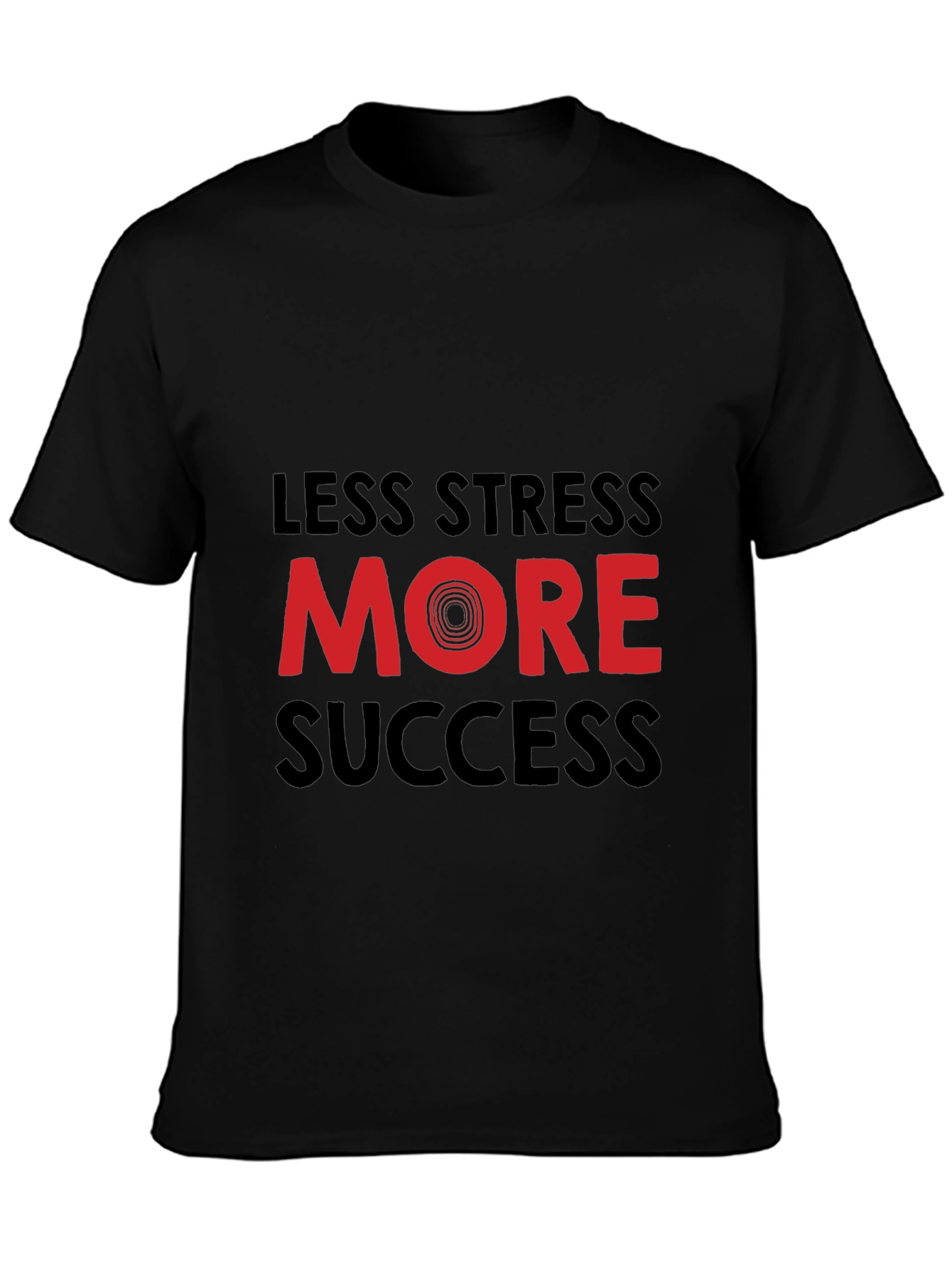 Less Stress More Success Graphic Tee - Black