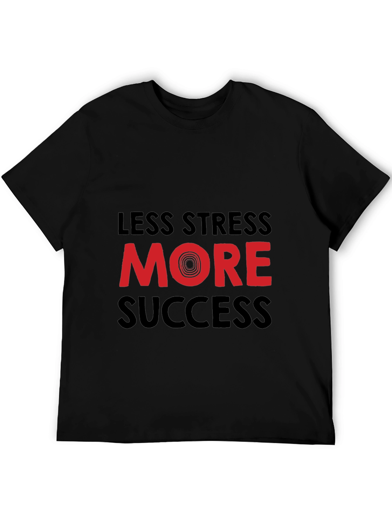 Less Stress More Success Graphic Tee - Black