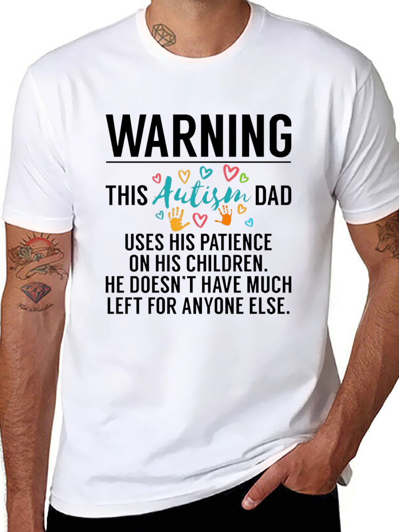 Autism Dad T-Shirt: Patience On My Children