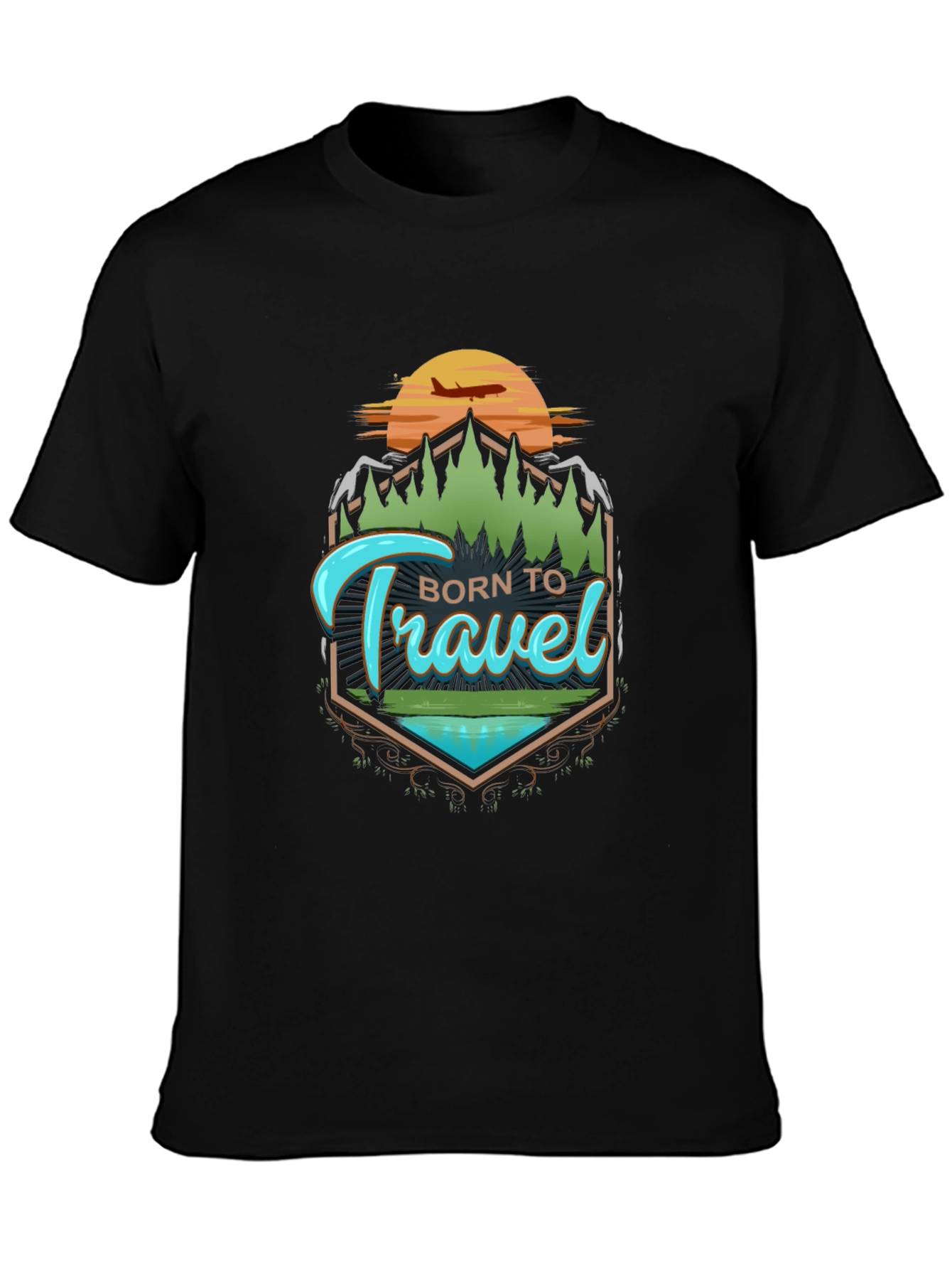 Born To Travel Graphic Tee - Adventure Awaits