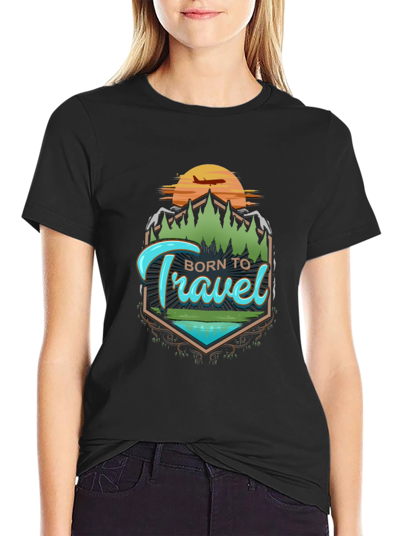 Born To Travel Graphic Tee - Adventure Awaits