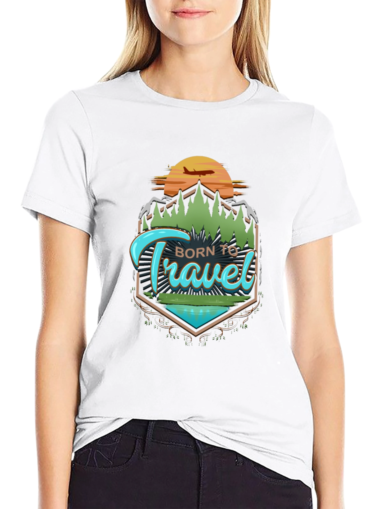 Born To Travel Graphic Tee - Adventure Awaits