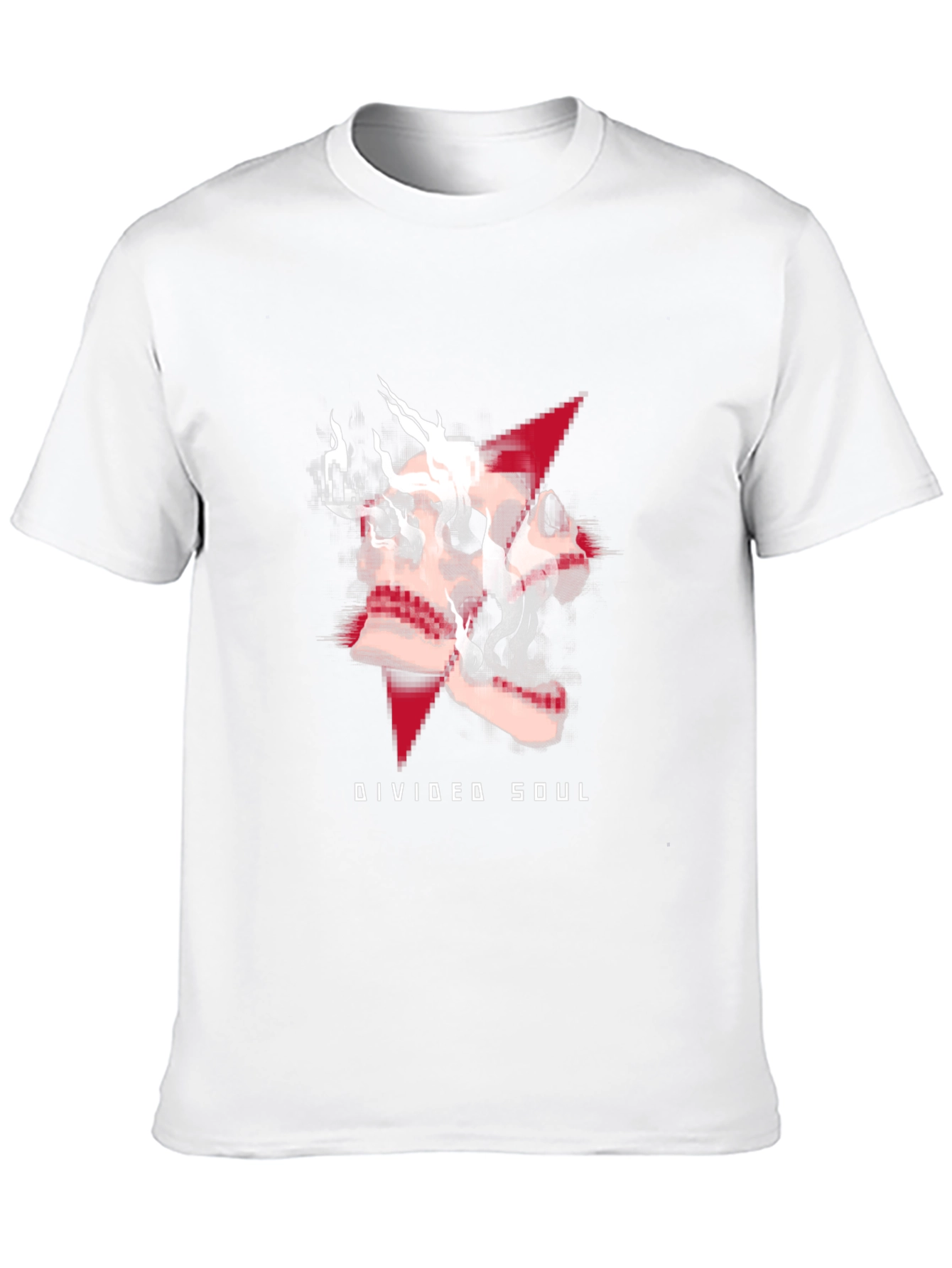 Divided Soul Graphic Print T-Shirt - Casual Black Tee