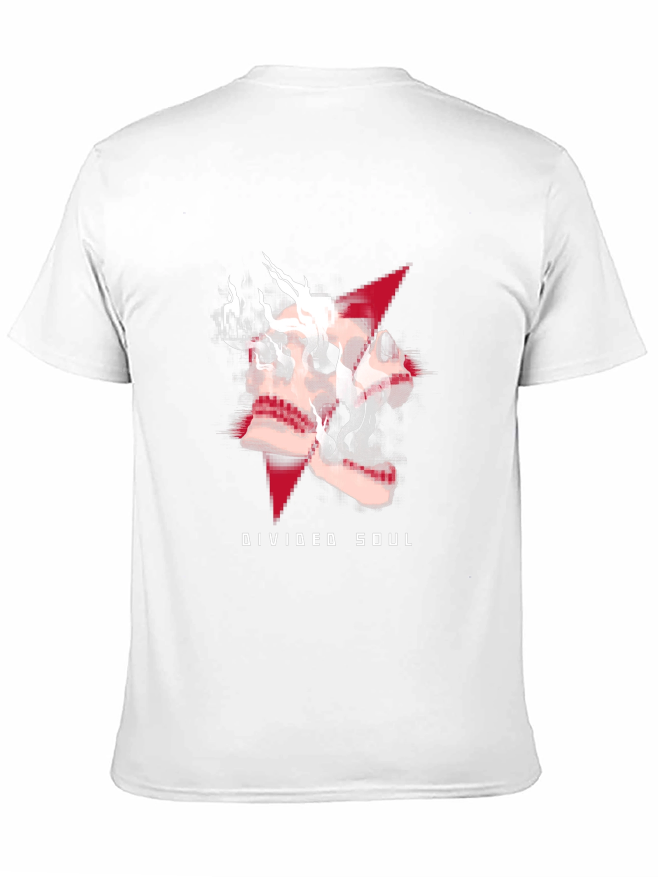 Divided Soul Graphic Print T-Shirt - Casual Black Tee