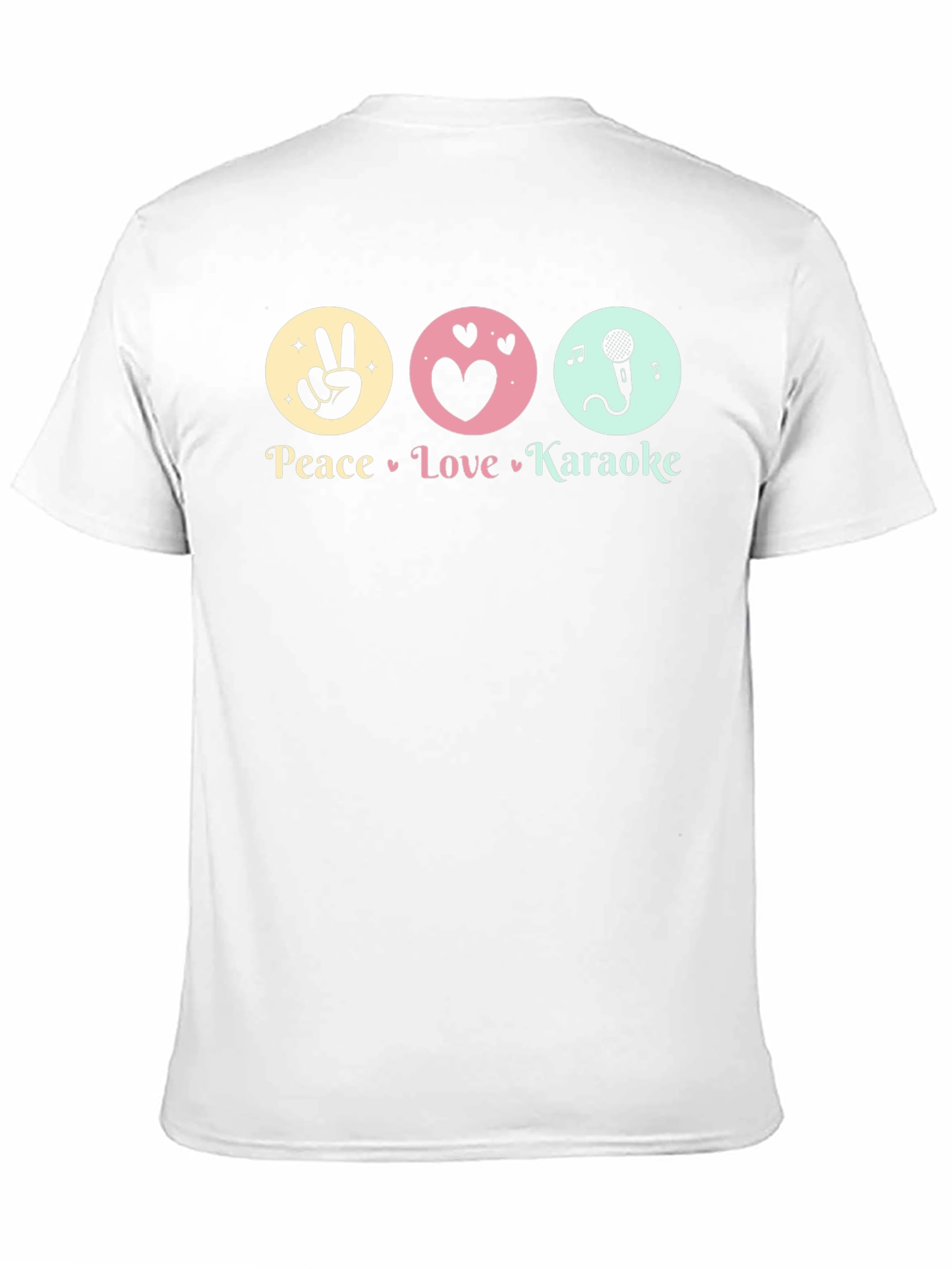 Peace Love Karaoke T-Shirt - Fun Graphic Tee