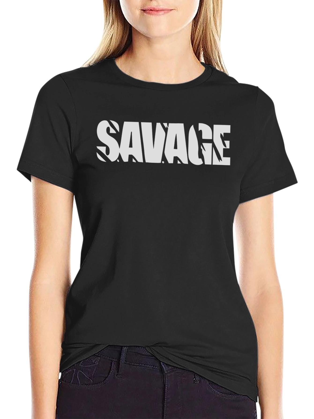 Mens Savage Graphic Print Short Sleeve T-Shirt