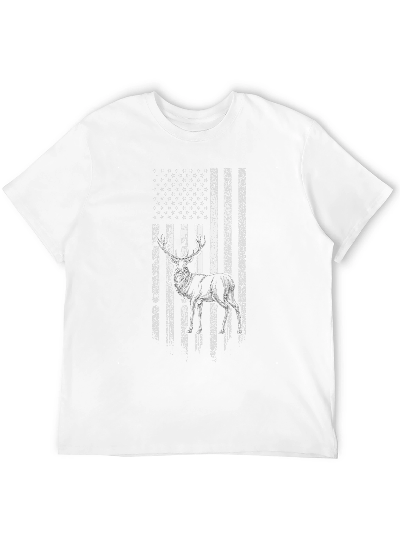 Deer USA Flag Graphic T-Shirt