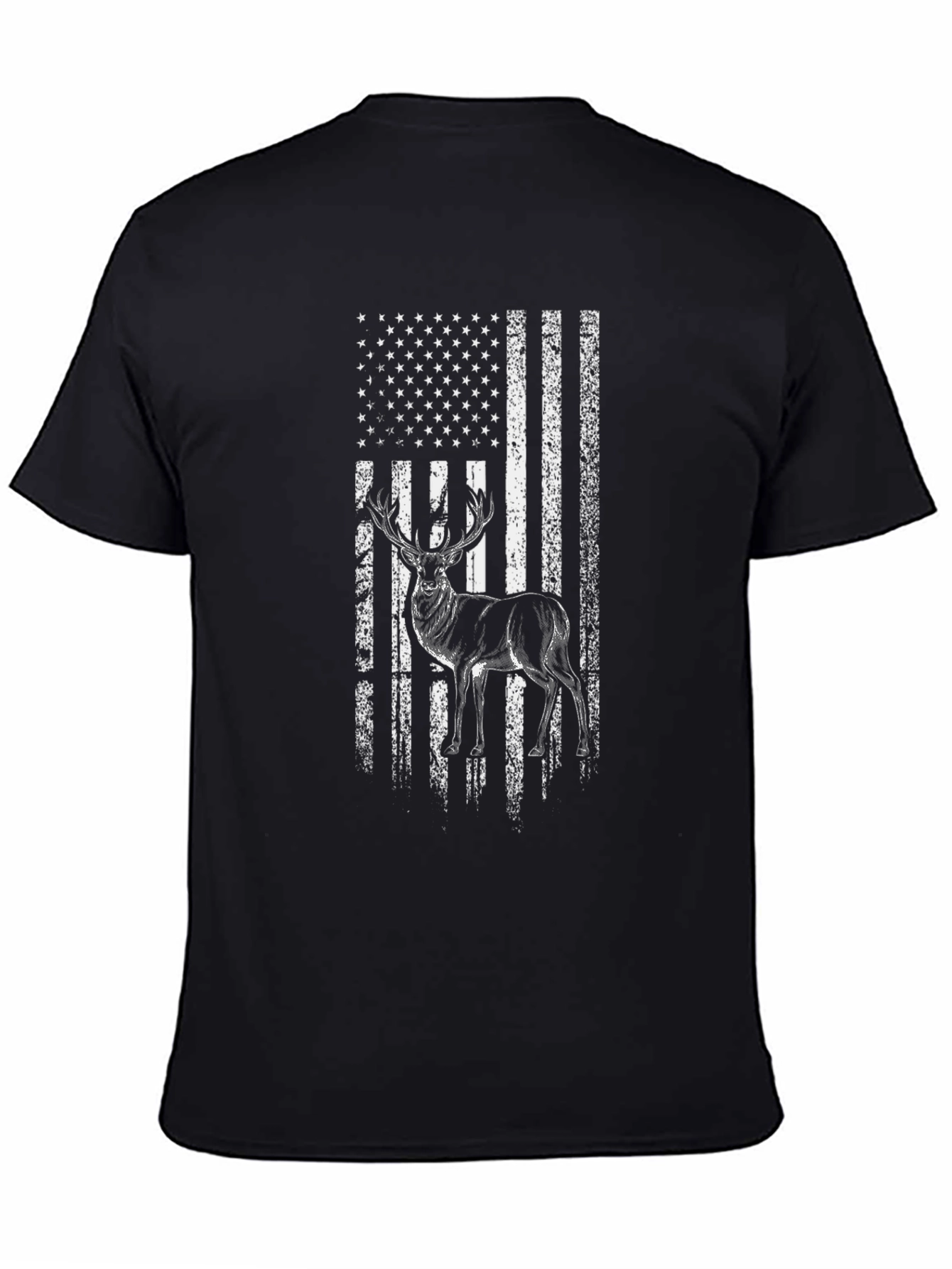 Deer USA Flag Graphic T-Shirt