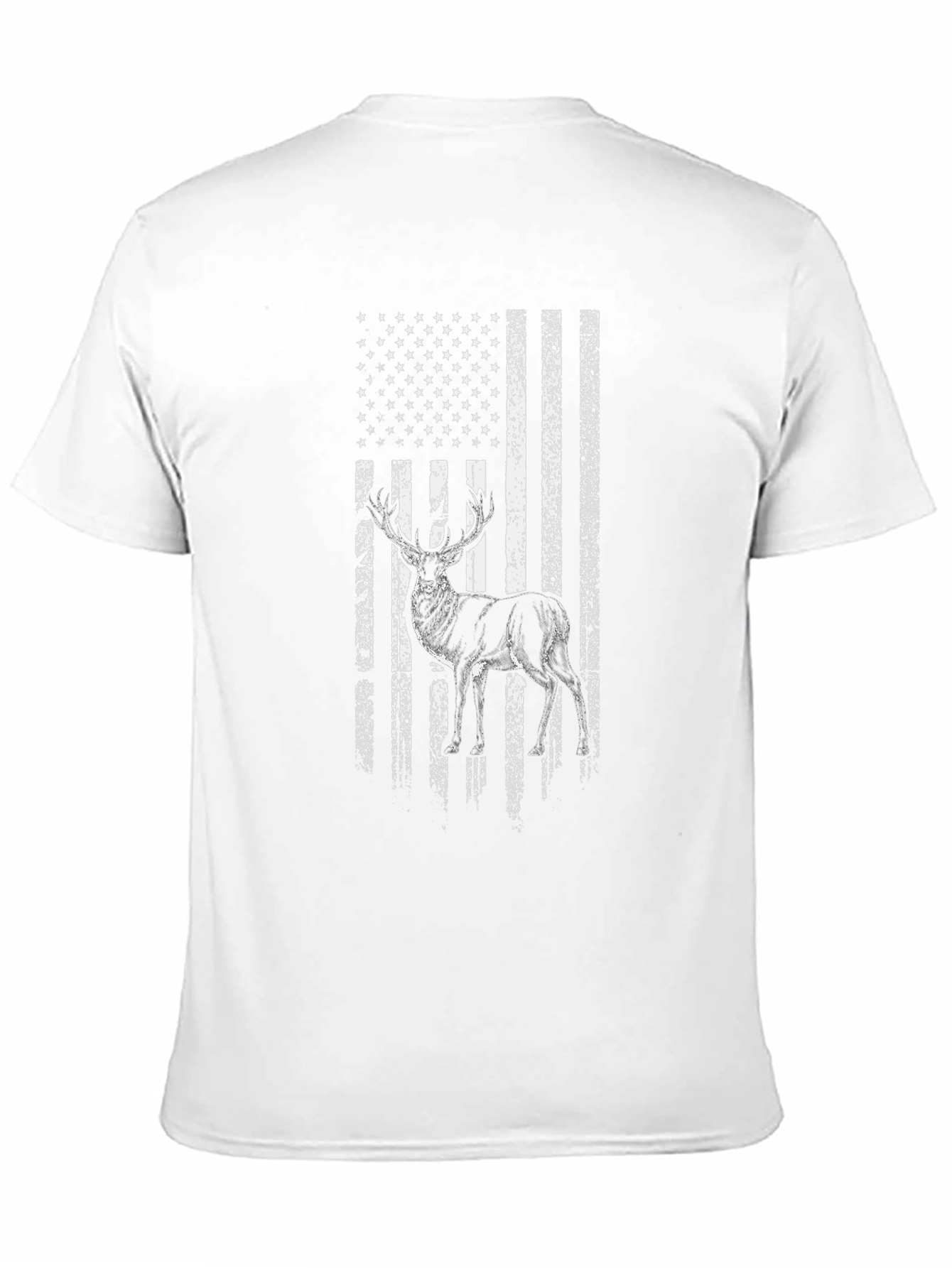 Deer USA Flag Graphic T-Shirt