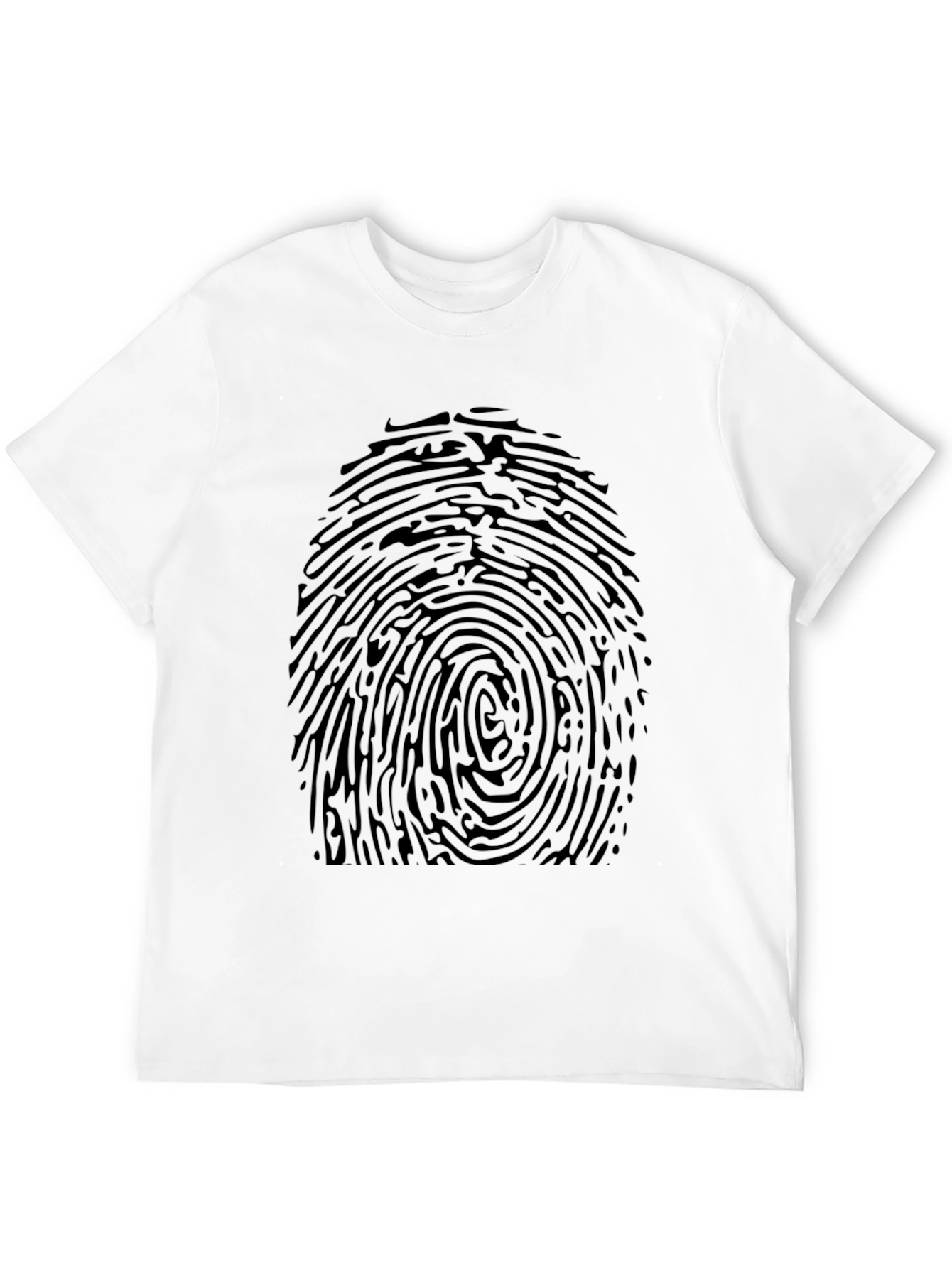 Fingerprint Graphic T-Shirt - Black