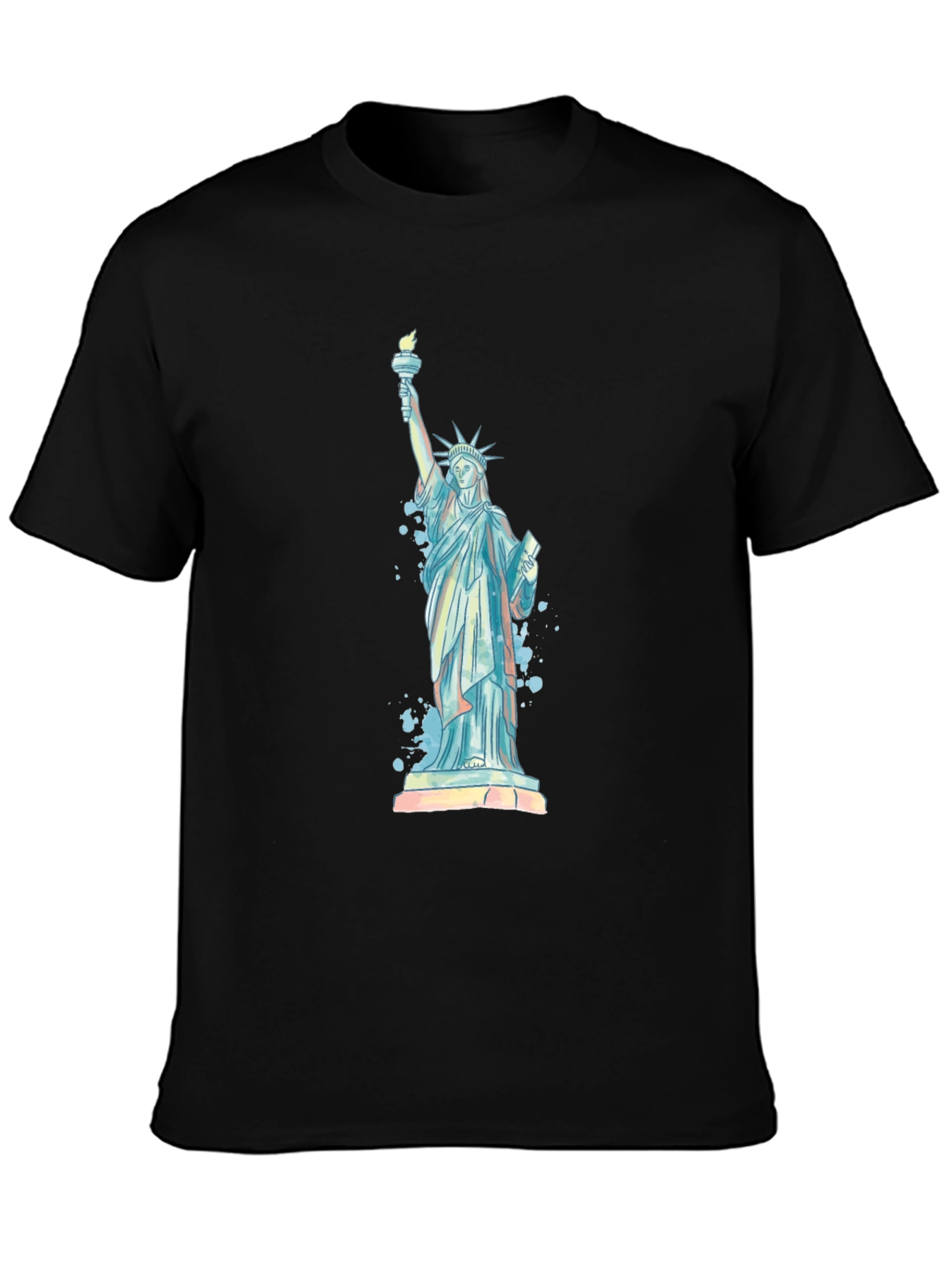 Statue of Liberty Graphic Tee - Black