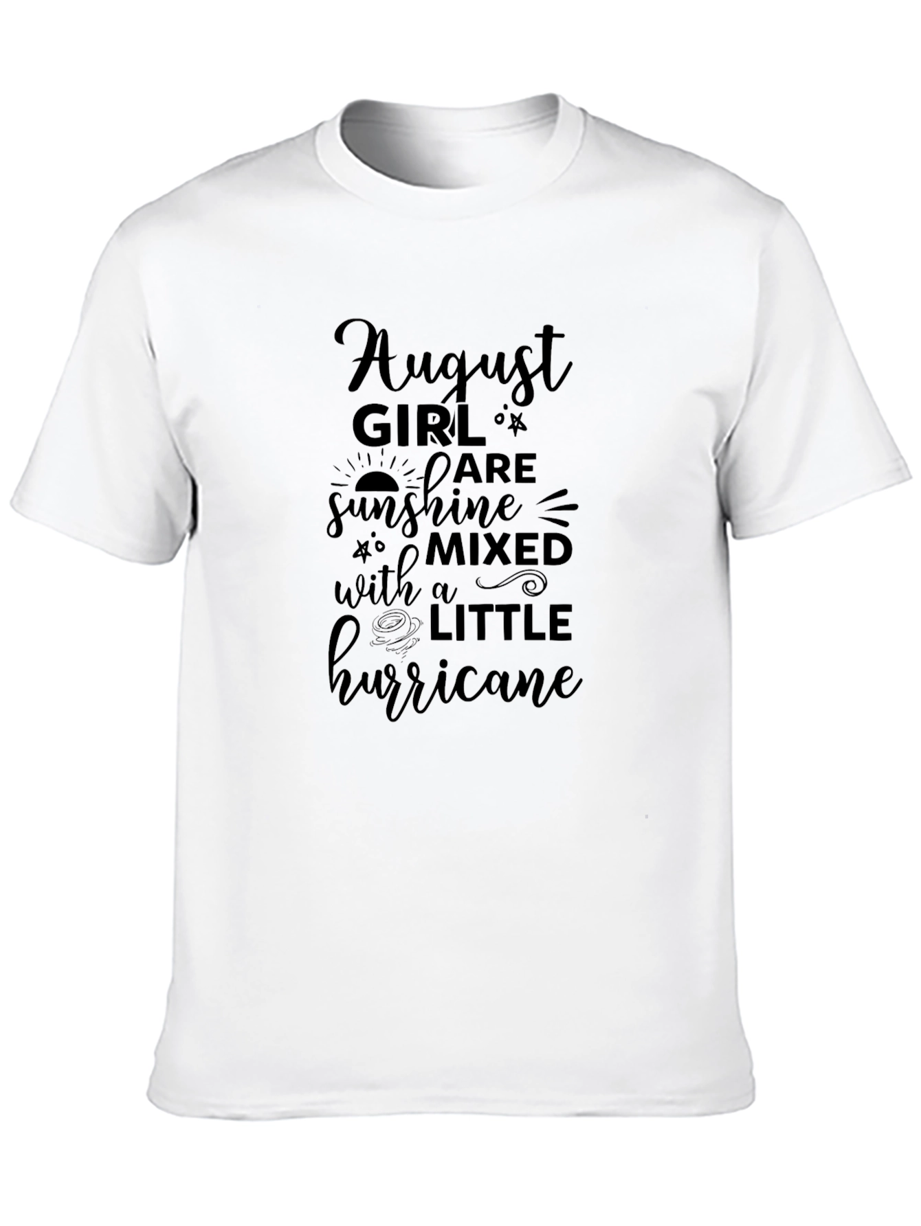 August Girl Sunshine Hurricane Black Tee