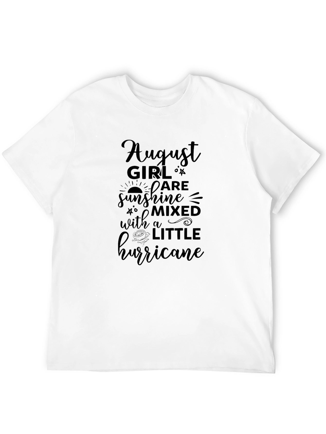 August Girl Sunshine Hurricane Black Tee