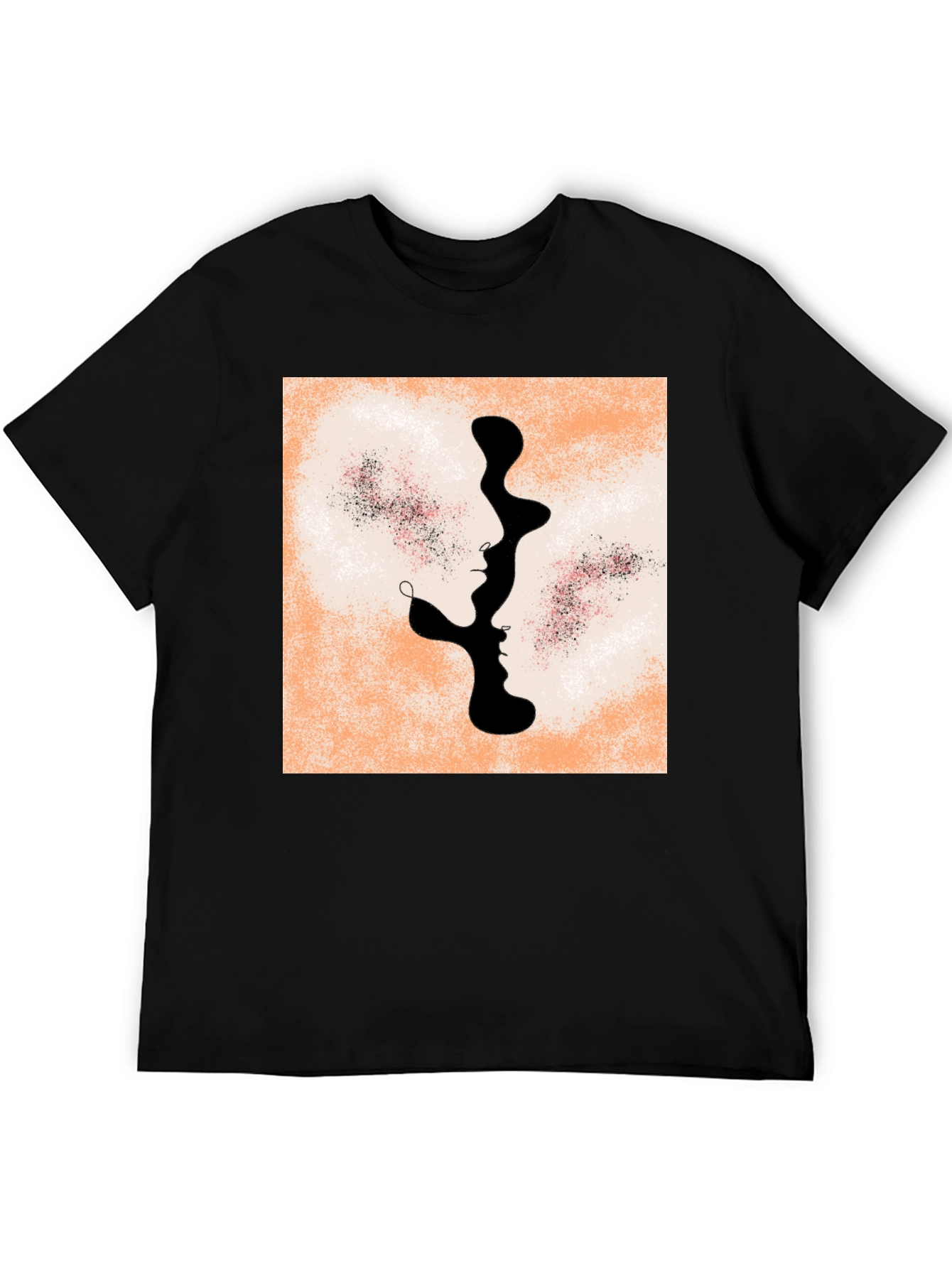Abstract Faces Graphic Tee - Modern Unisex T-Shirt