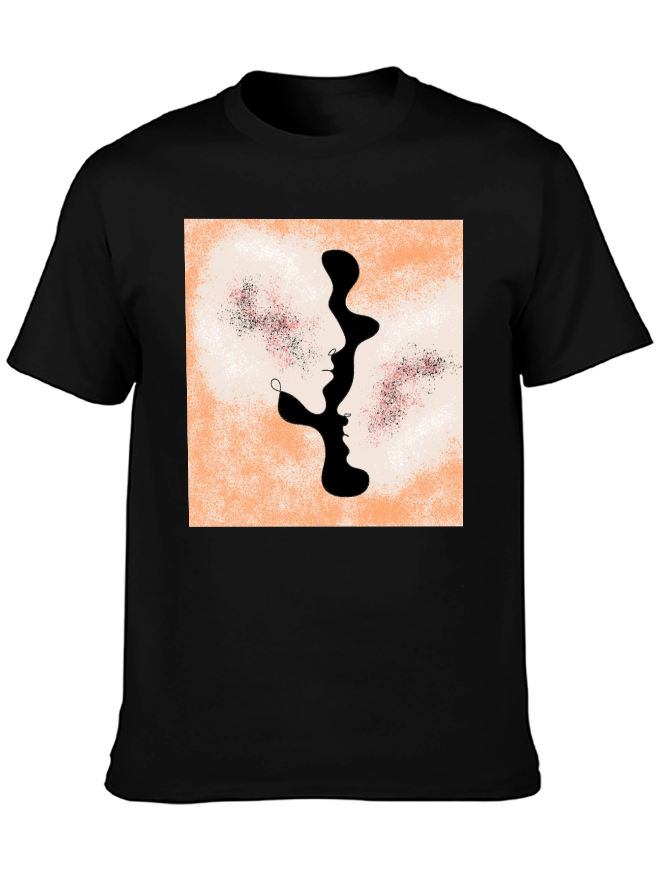Abstract Faces Graphic Tee - Modern Unisex T-Shirt