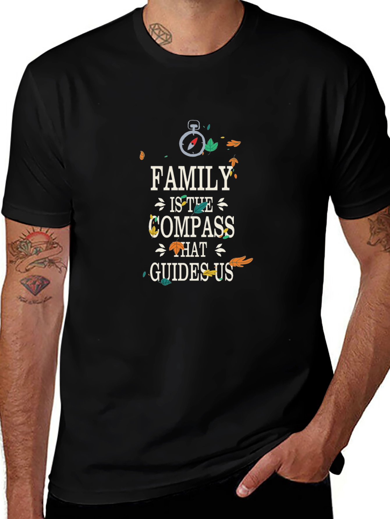 Family Compass T-Shirt - Guides Us Graphic Tee