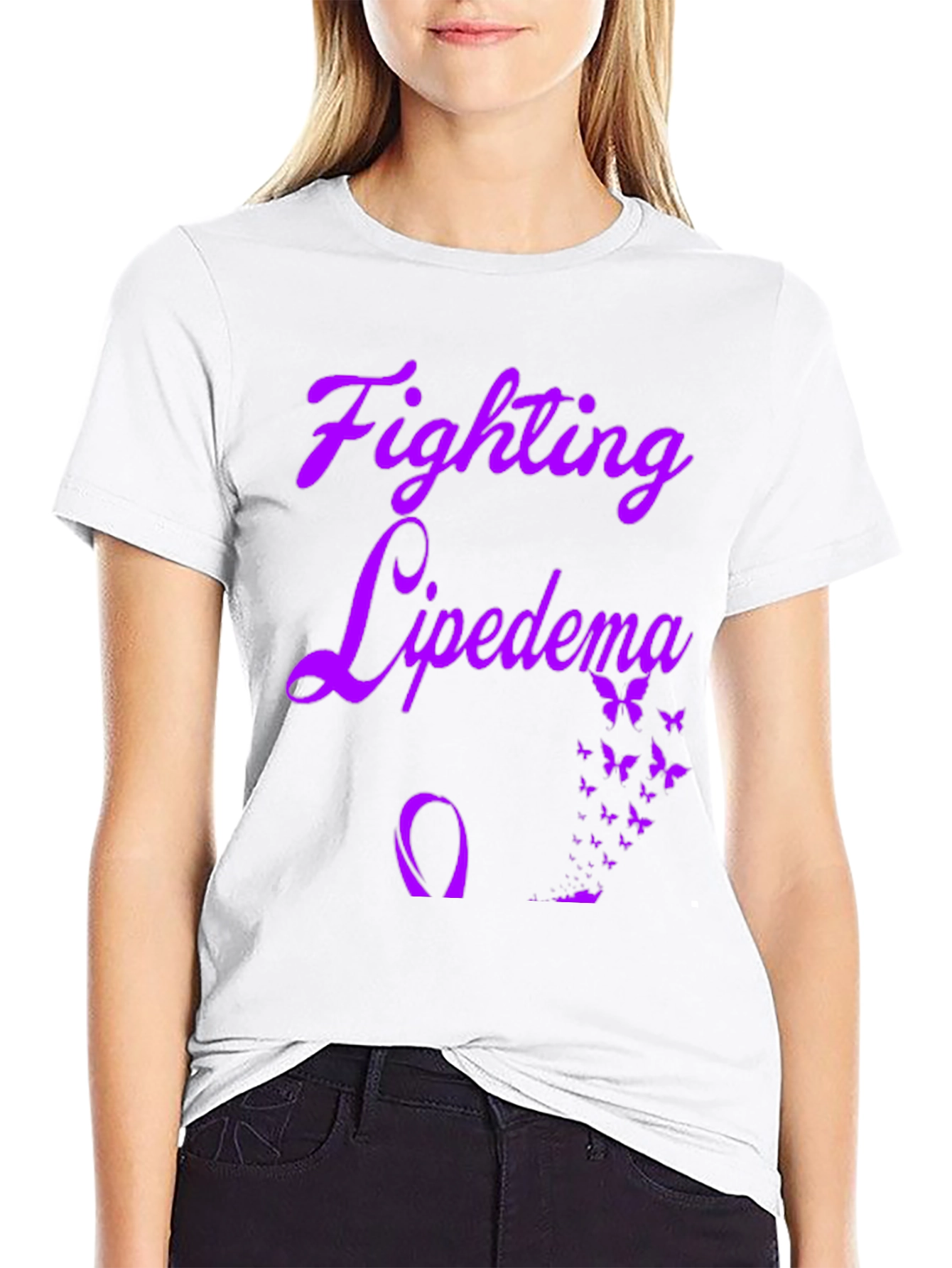 Fighting Lipedema T-Shirt - Awareness Butterfly Design