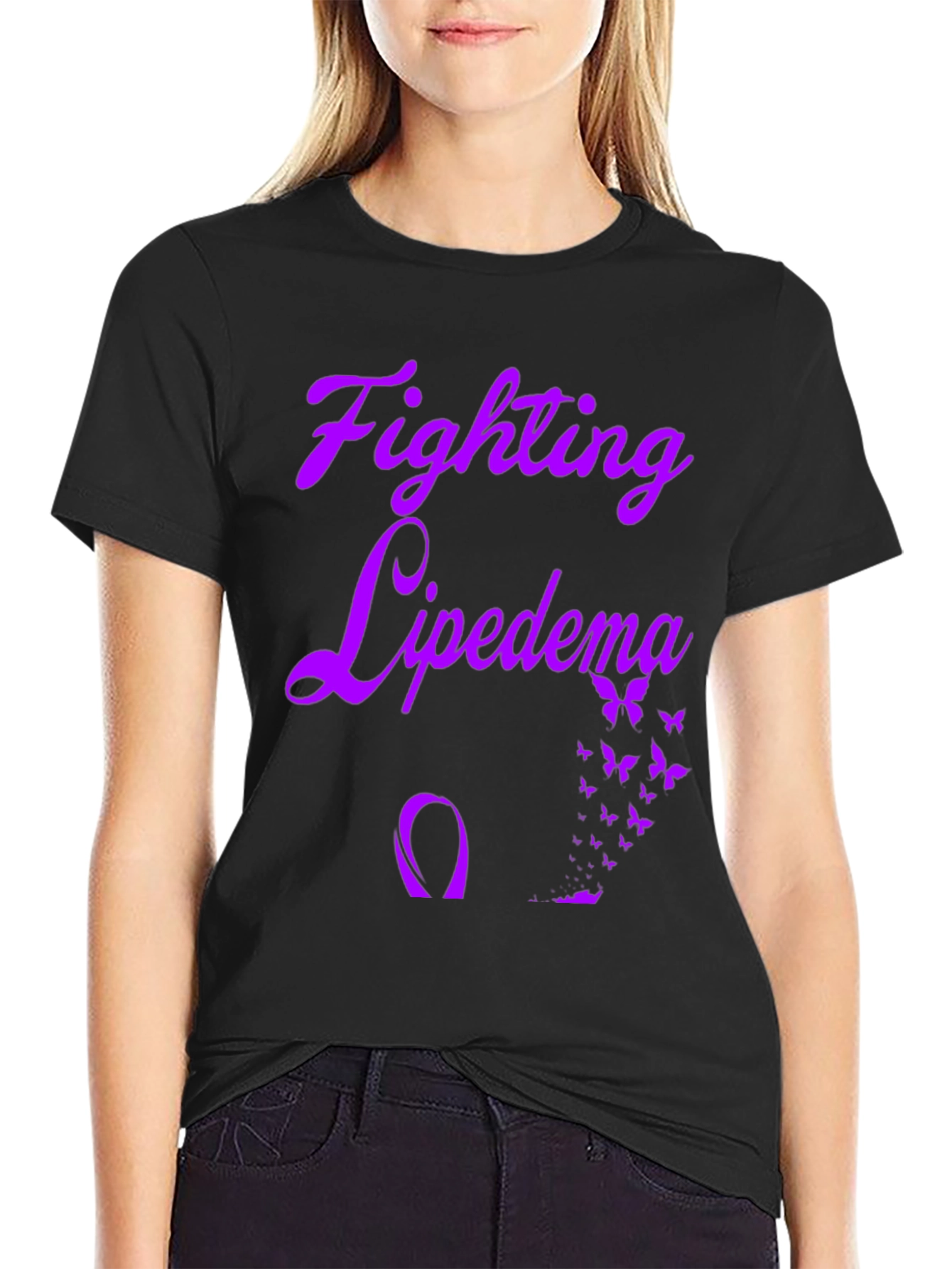 Fighting Lipedema T-Shirt - Awareness Butterfly Design