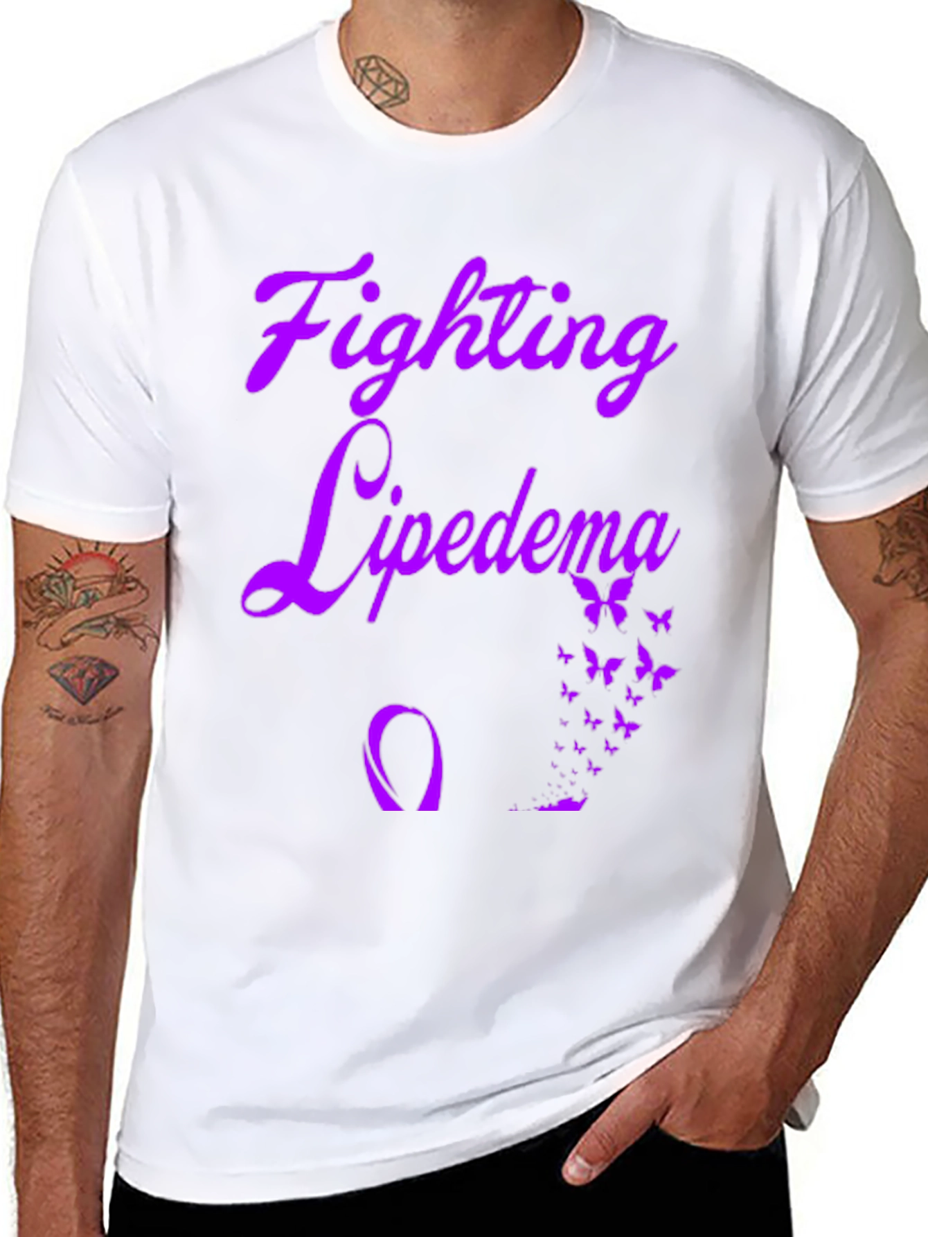 Fighting Lipedema T-Shirt - Awareness Butterfly Design