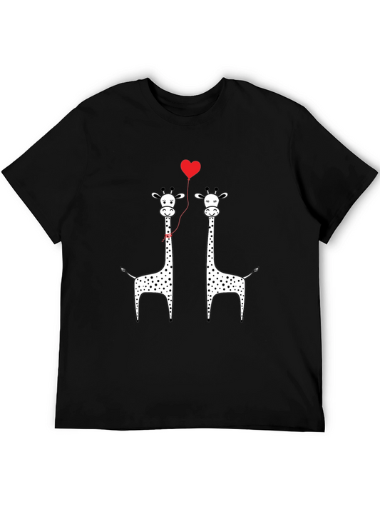 Giraffe Love Balloon Graphic Tee