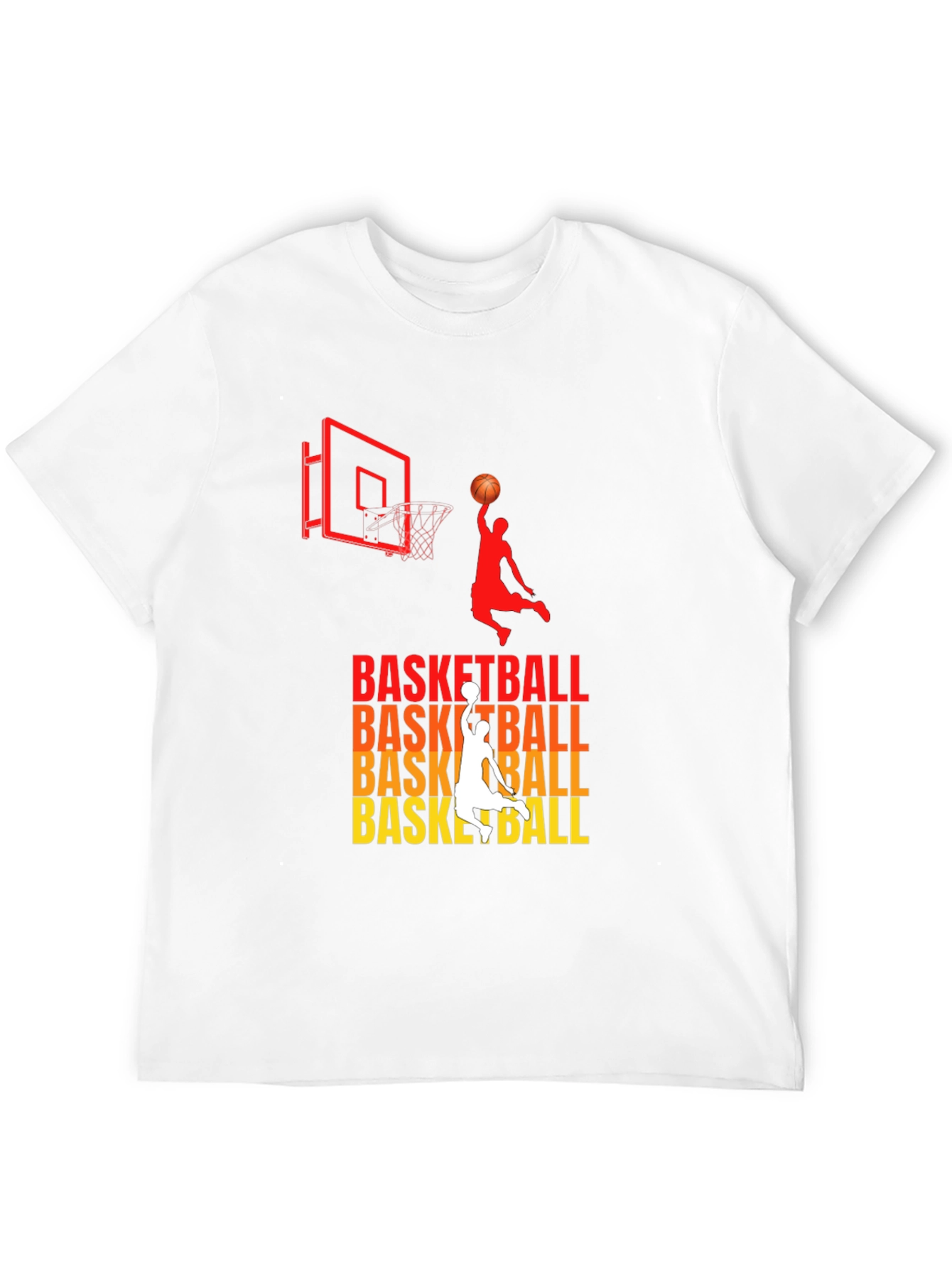 Basketball Graphic Print Black T-Shirt