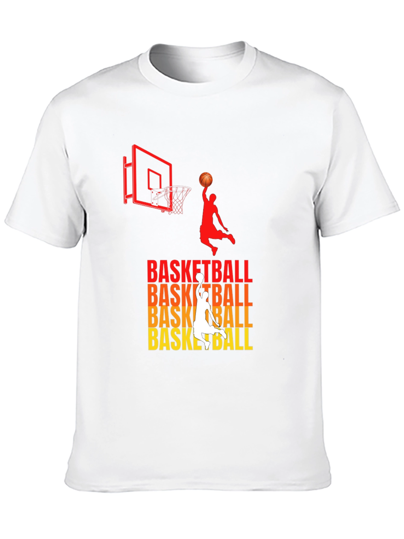 Basketball Graphic Print Black T-Shirt
