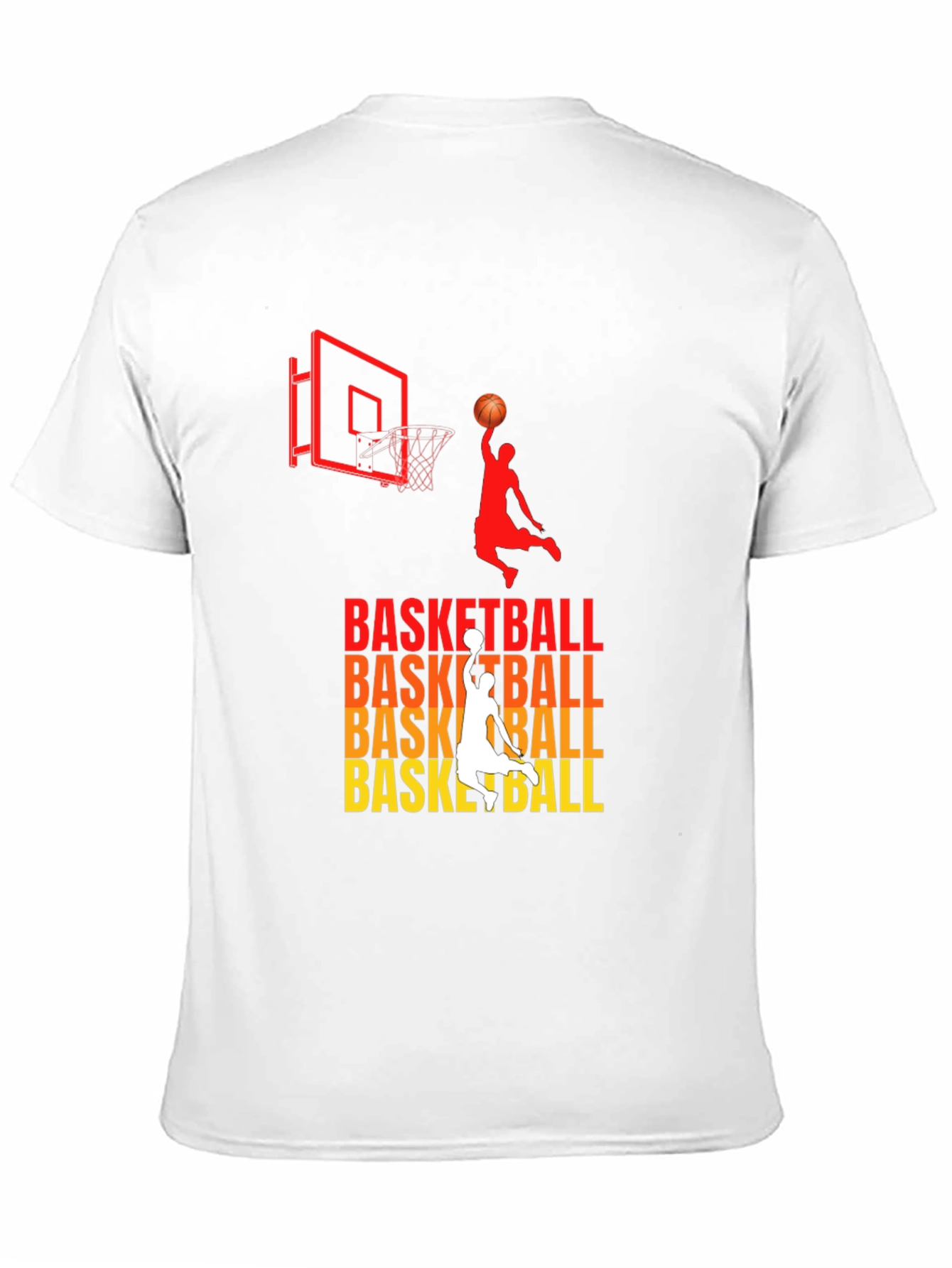 Basketball Graphic Print Black T-Shirt