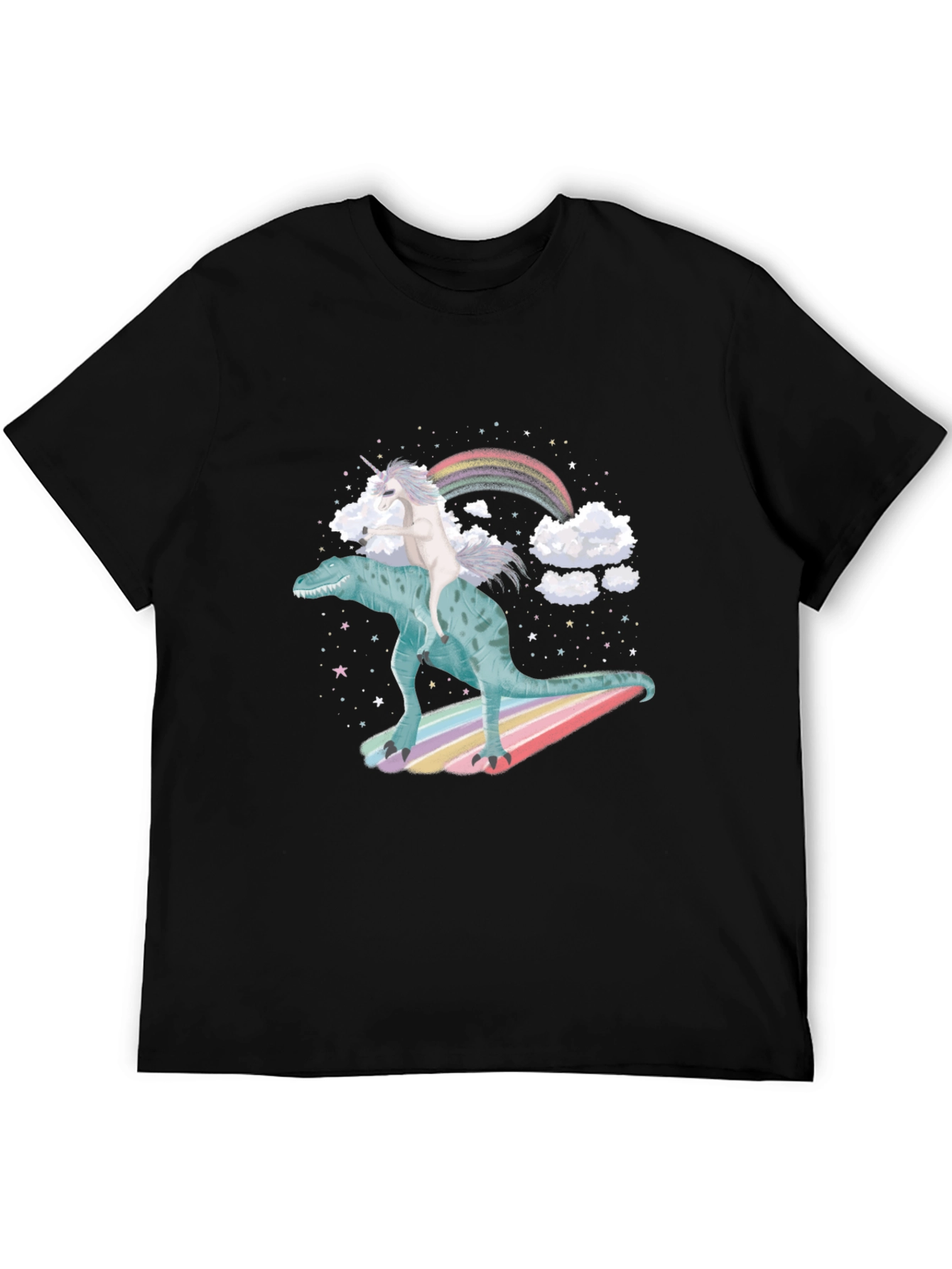Unicorn Riding Dinosaur T-Shirt