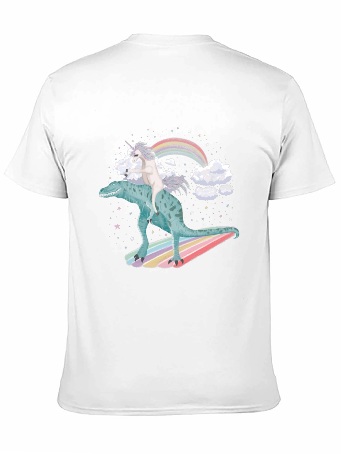 Unicorn Riding Dinosaur T-Shirt