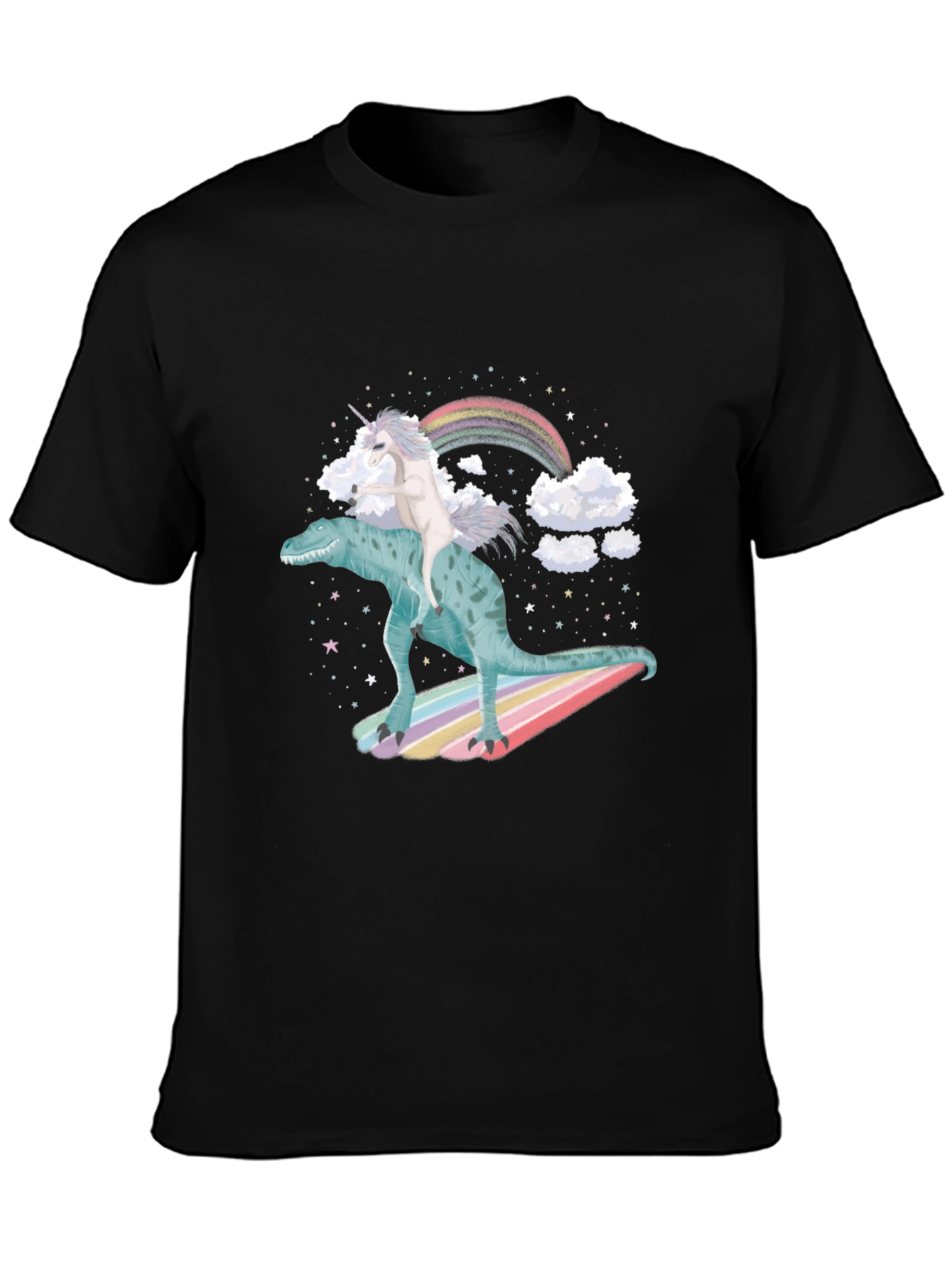 Unicorn Riding Dinosaur T-Shirt