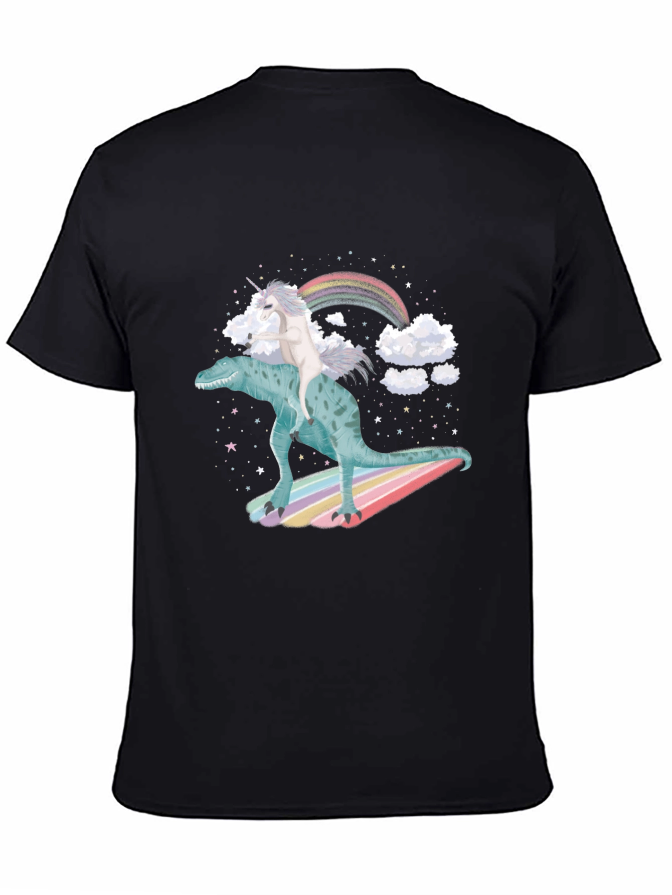 Unicorn Riding Dinosaur T-Shirt