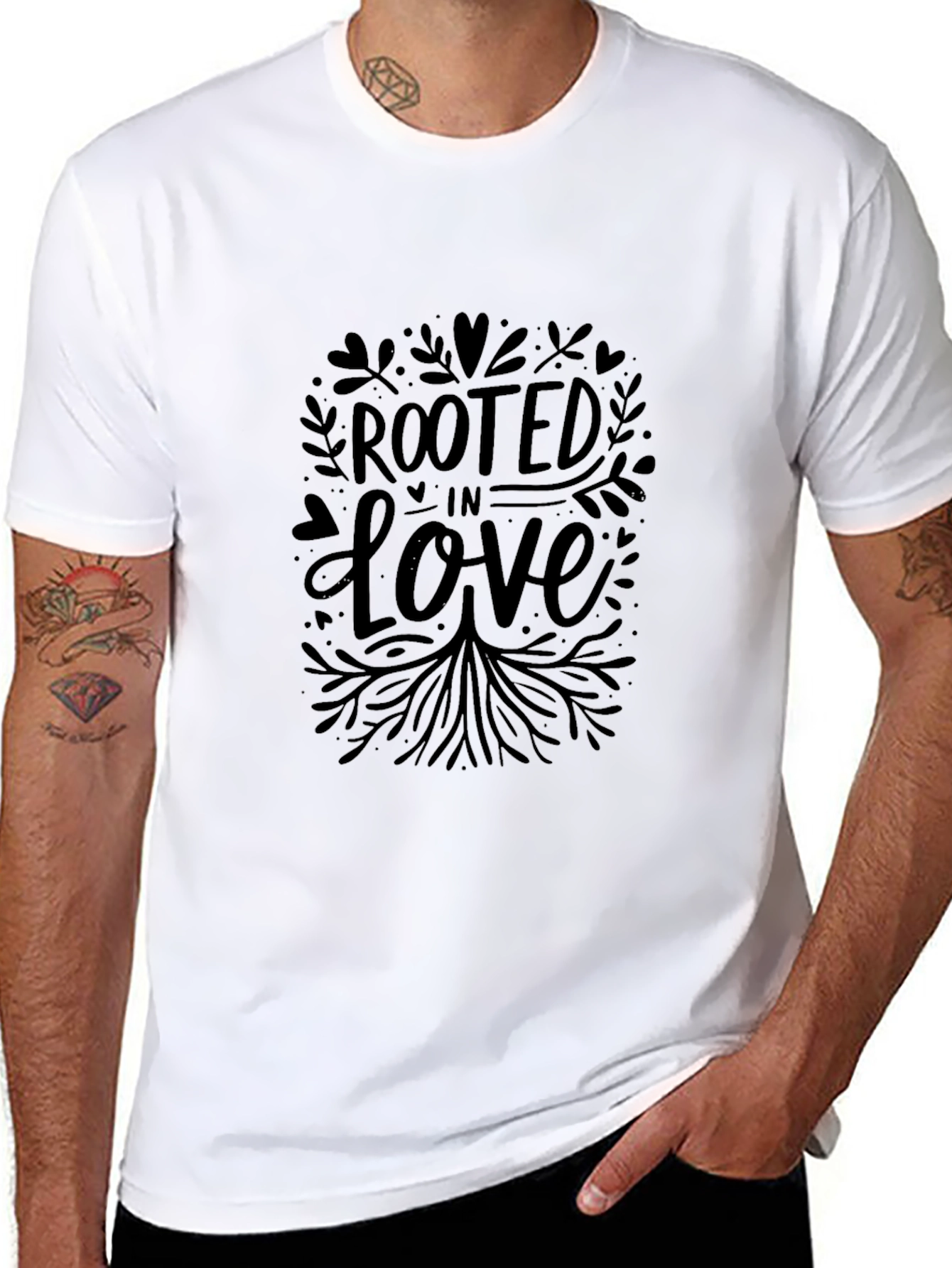 Rooted in Love Graphic Tee - Black