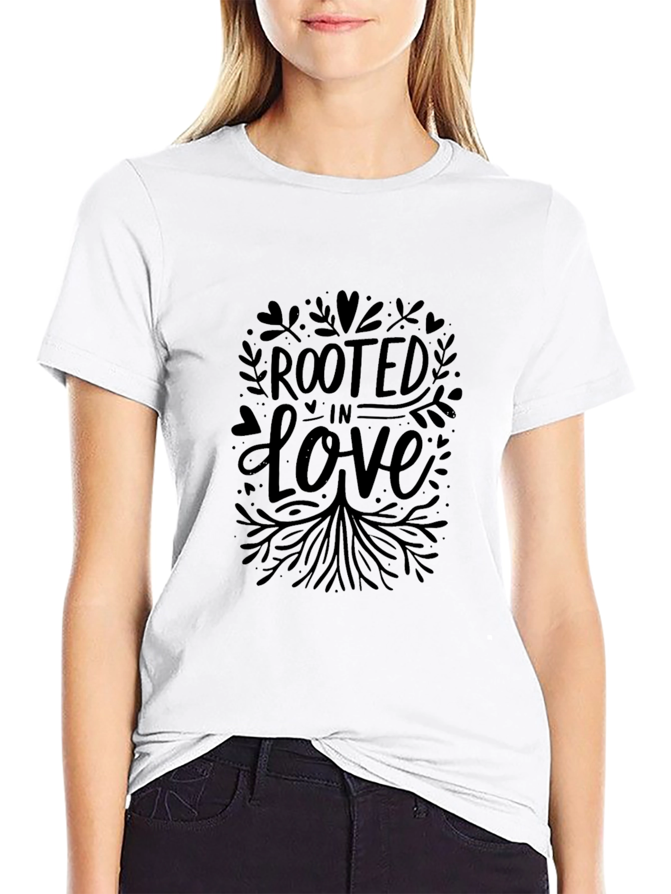Rooted in Love Graphic Tee - Black