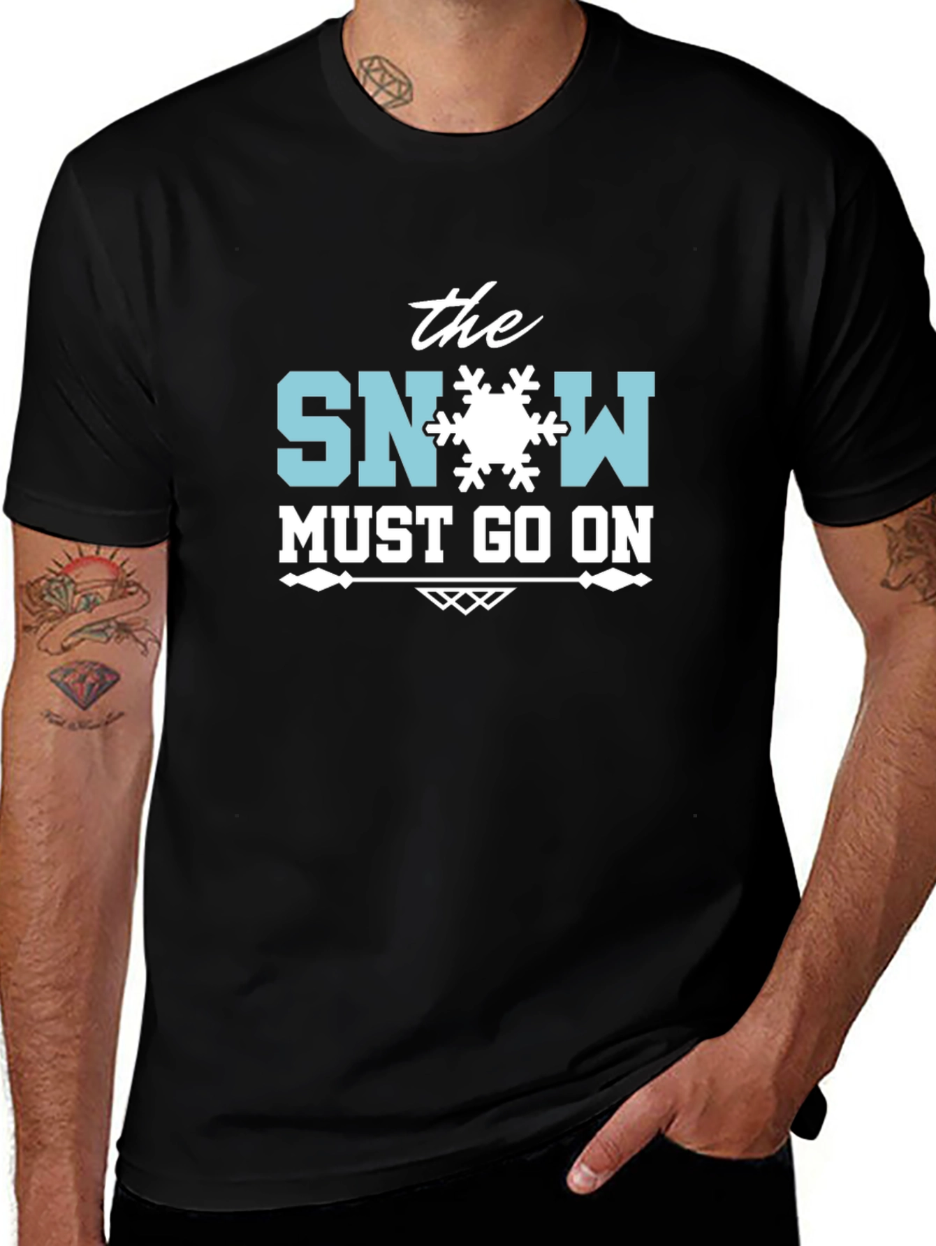 The Snow Must Go On Black T-Shirt