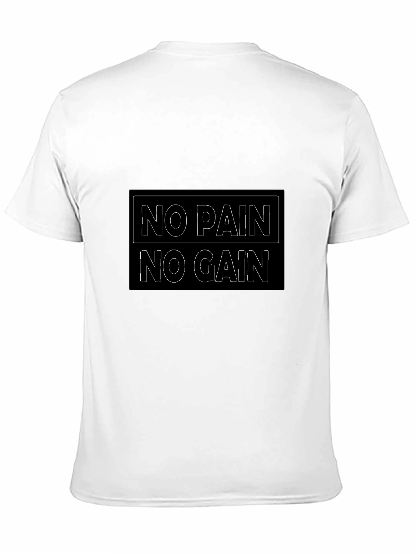 No Pain No Gain Black T-Shirt for Men