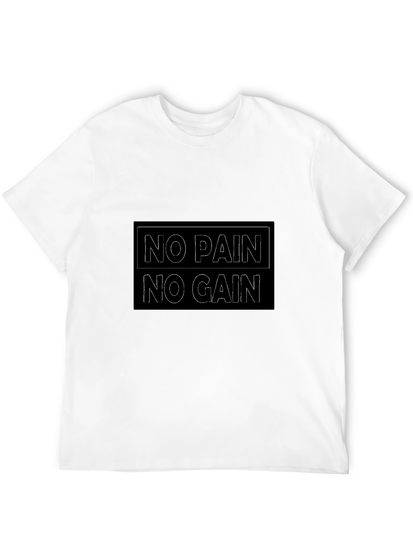 No Pain No Gain Black T-Shirt for Men