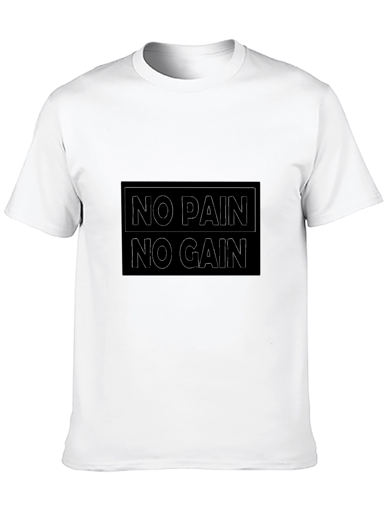 No Pain No Gain Black T-Shirt for Men