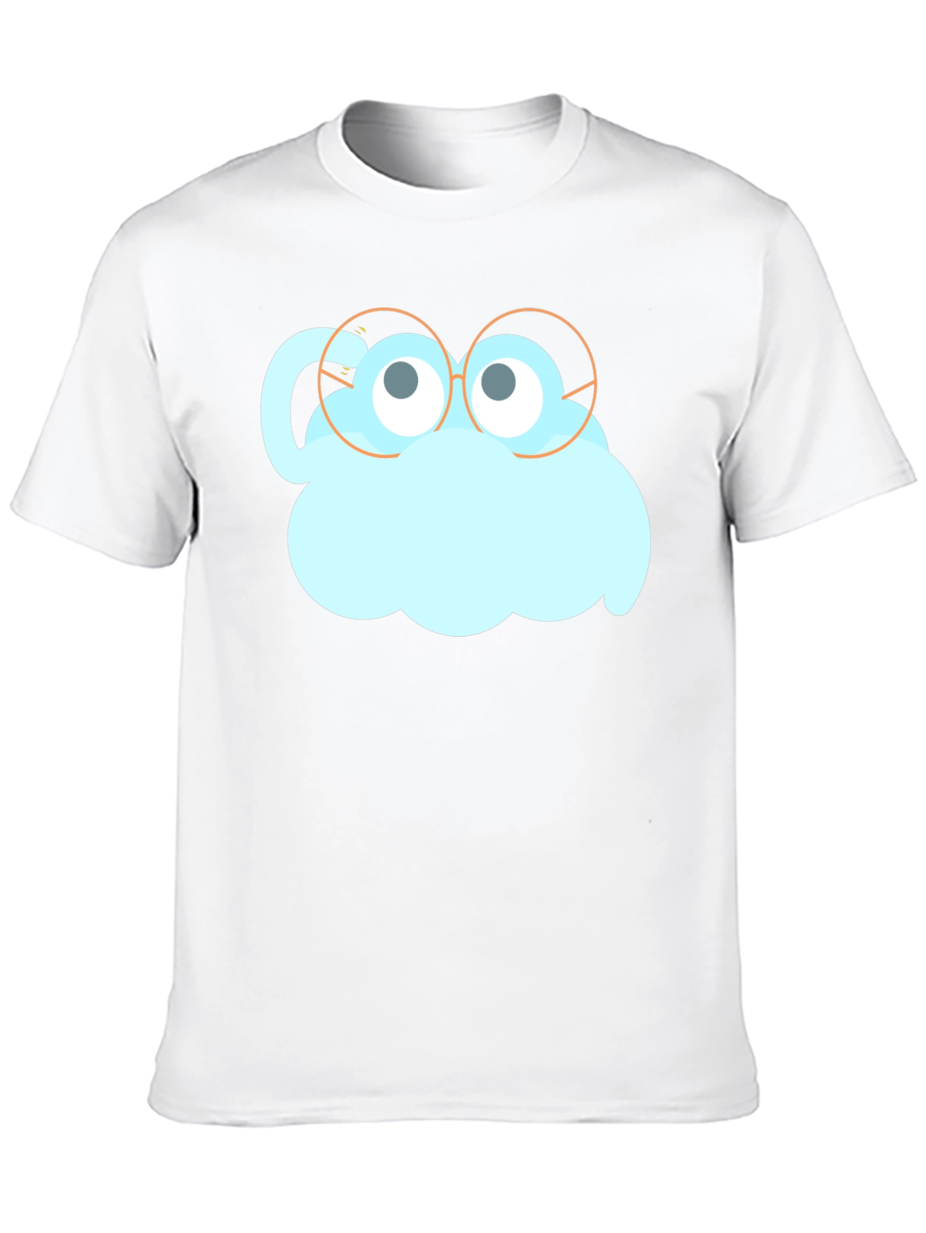 Funny Graphic T-Shirt - Cloud Design with Glasses