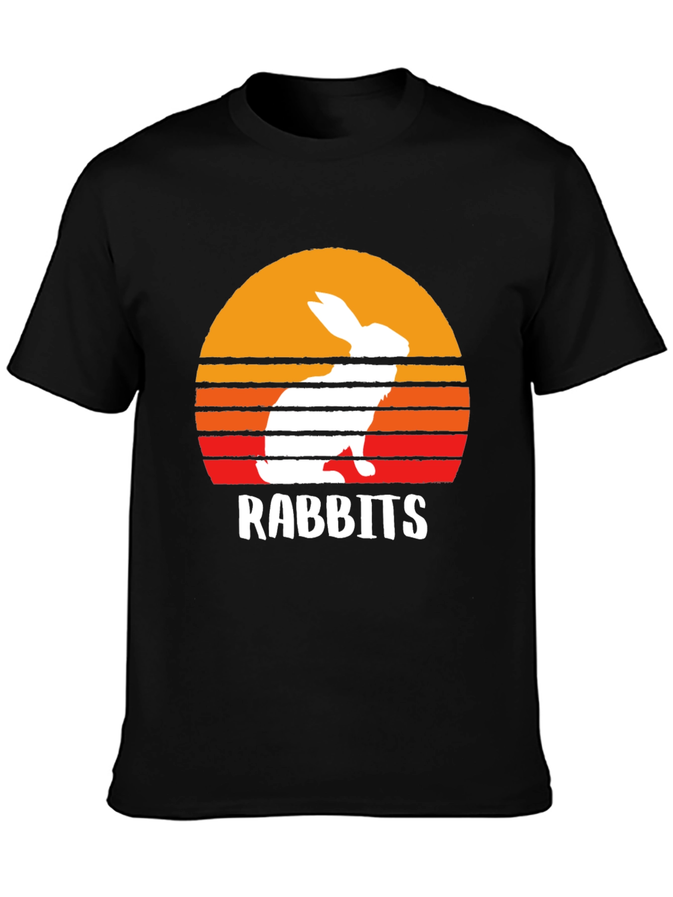 Retro Rabbits Sunset T-Shirt - Cute Animal Tee