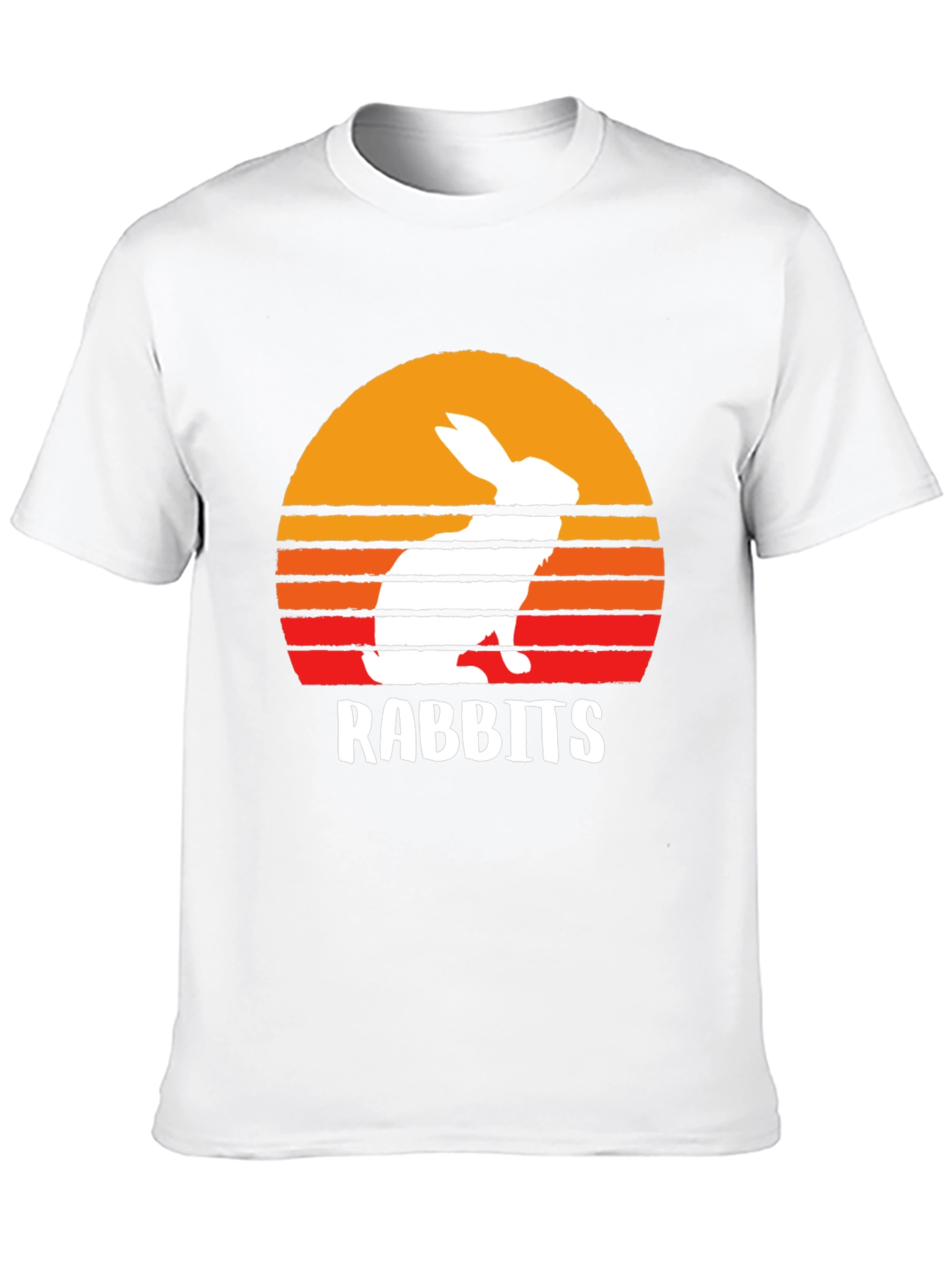 Retro Rabbits Sunset T-Shirt - Cute Animal Tee
