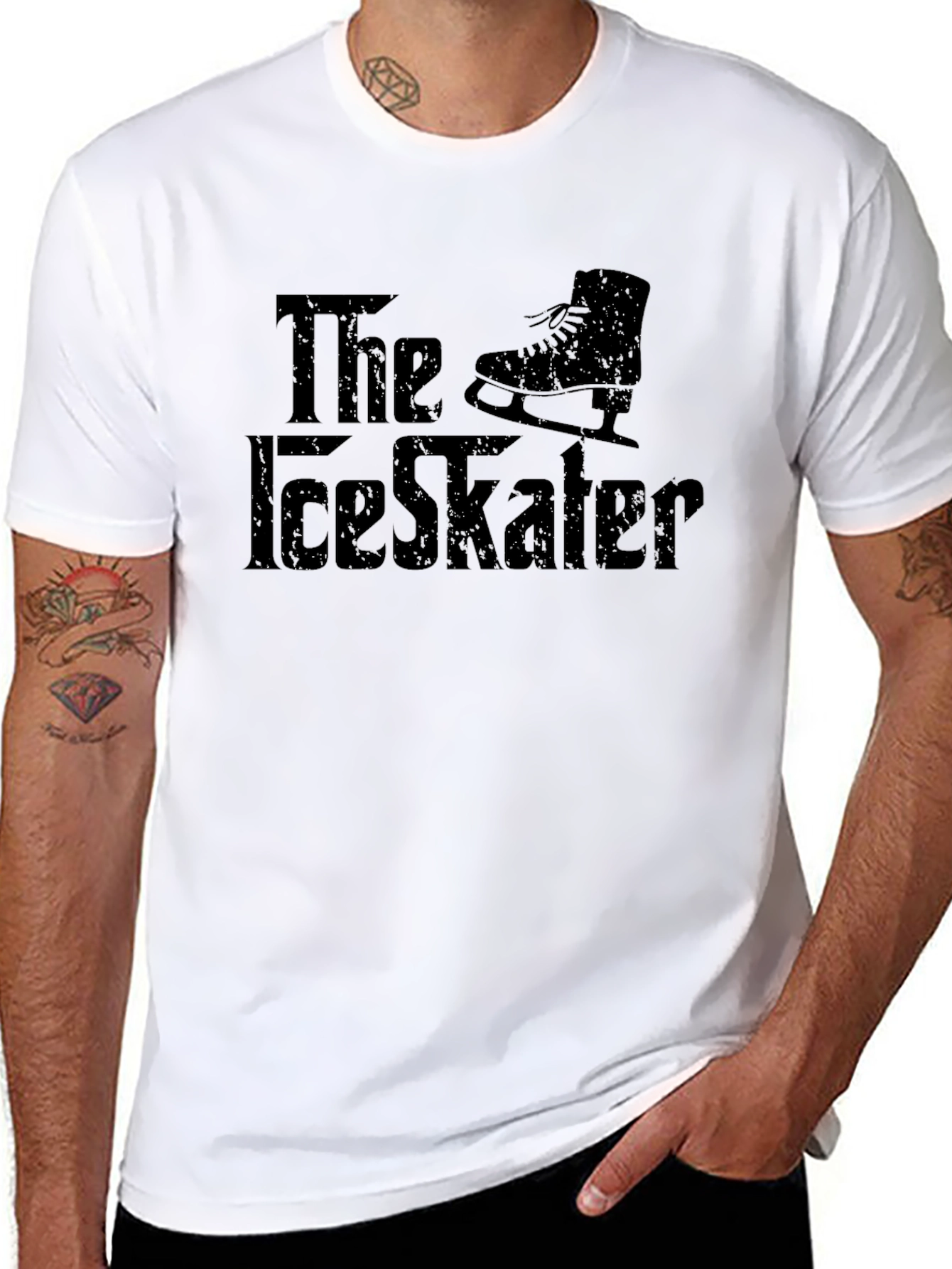 The Ice Skater Black Graphic Tee