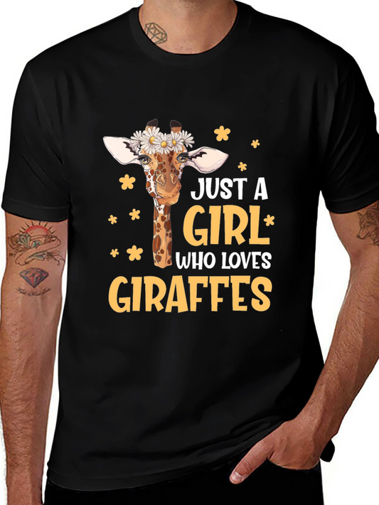 Giraffe Lover T-Shirt - Just a Girl Who Loves Giraffes