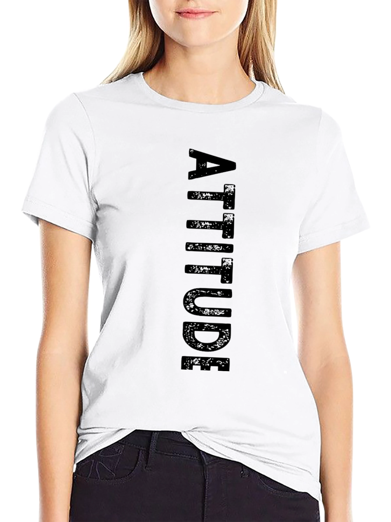 Attitude Black T-Shirt for Men