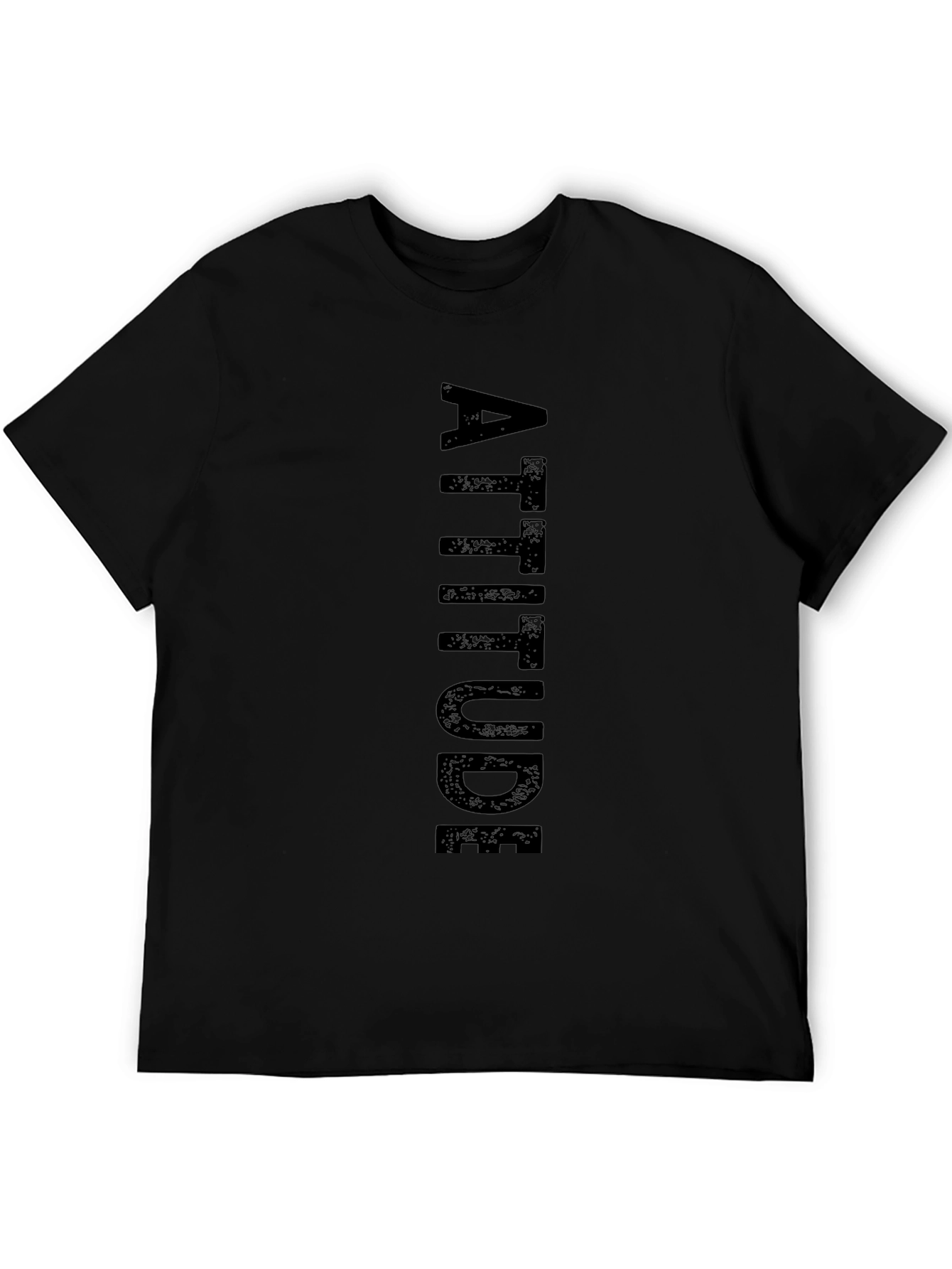 Attitude Black T-Shirt for Men