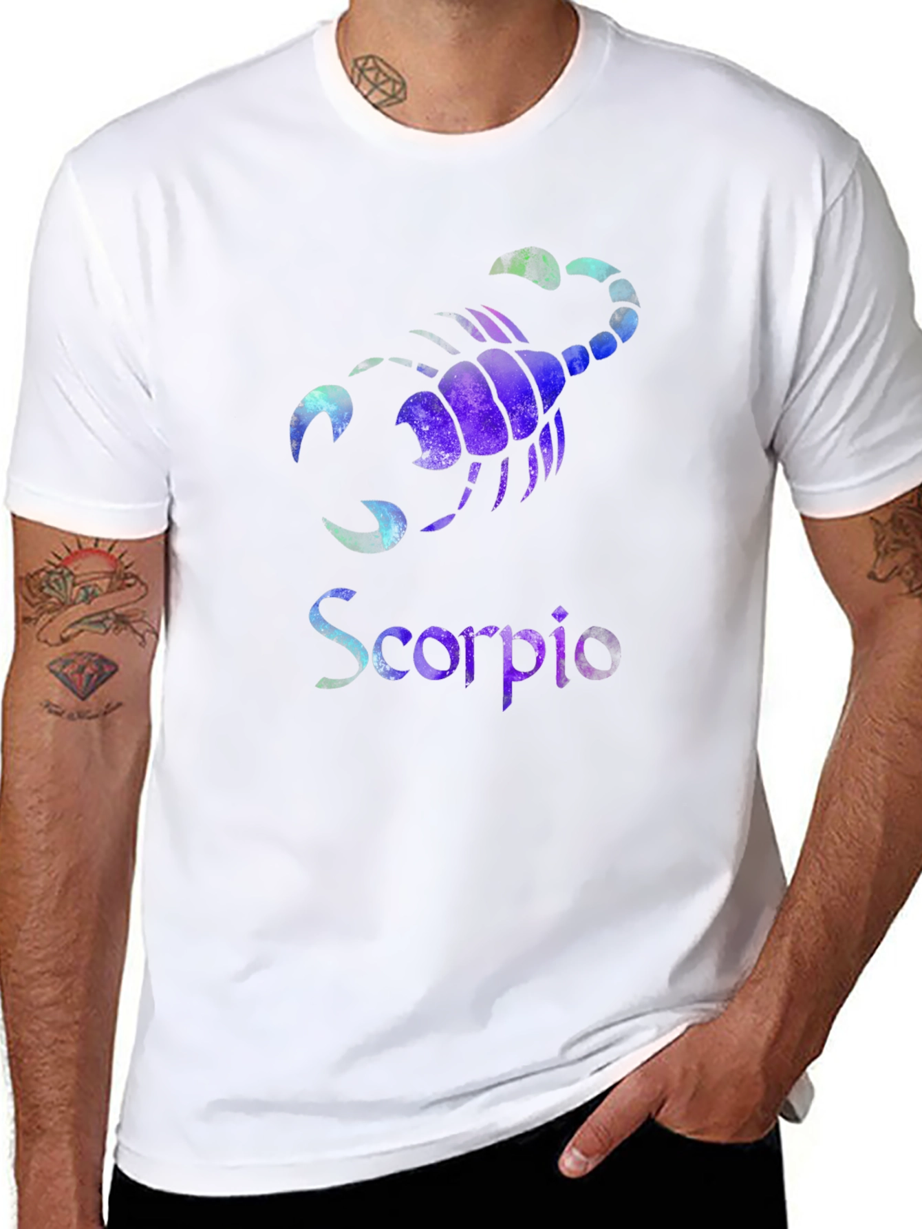 Scorpio Zodiac Galaxy Graphic Black T-Shirt