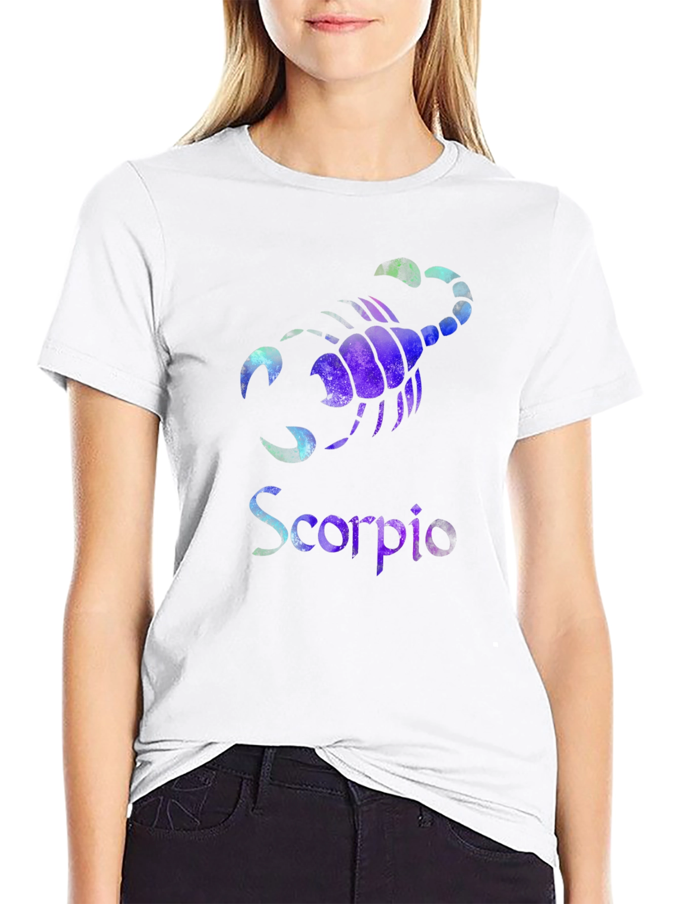 Scorpio Zodiac Galaxy Graphic Black T-Shirt