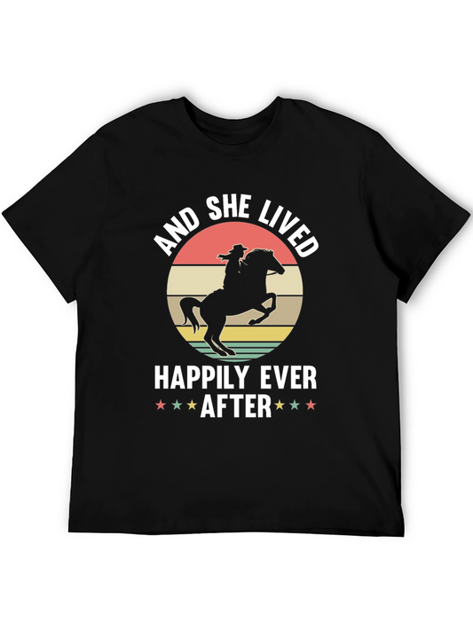 Cowgirl Happily Ever After Black T-Shirt
