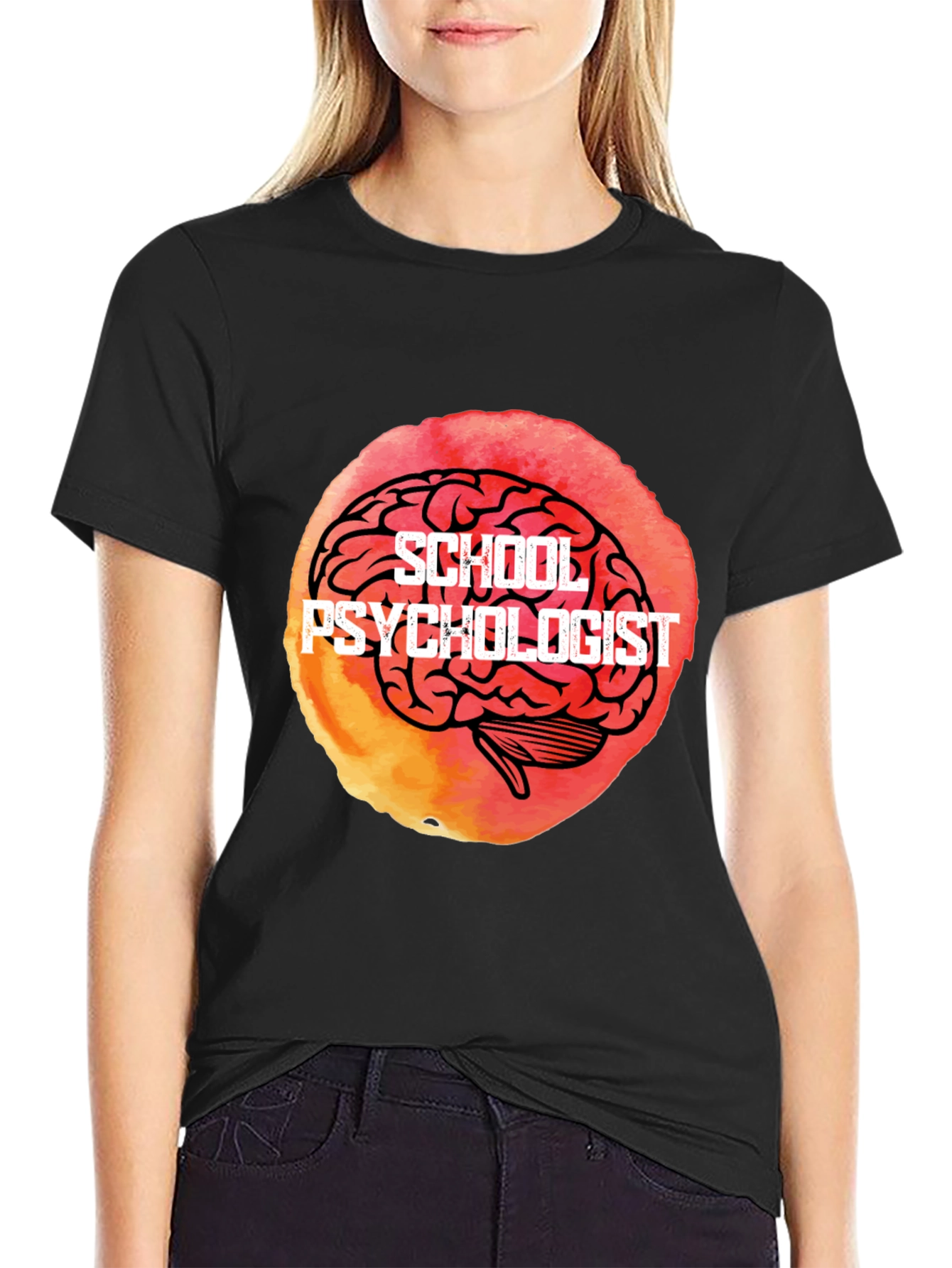 School Psychologist Brain Graphic Tee - Unique Gift Idea