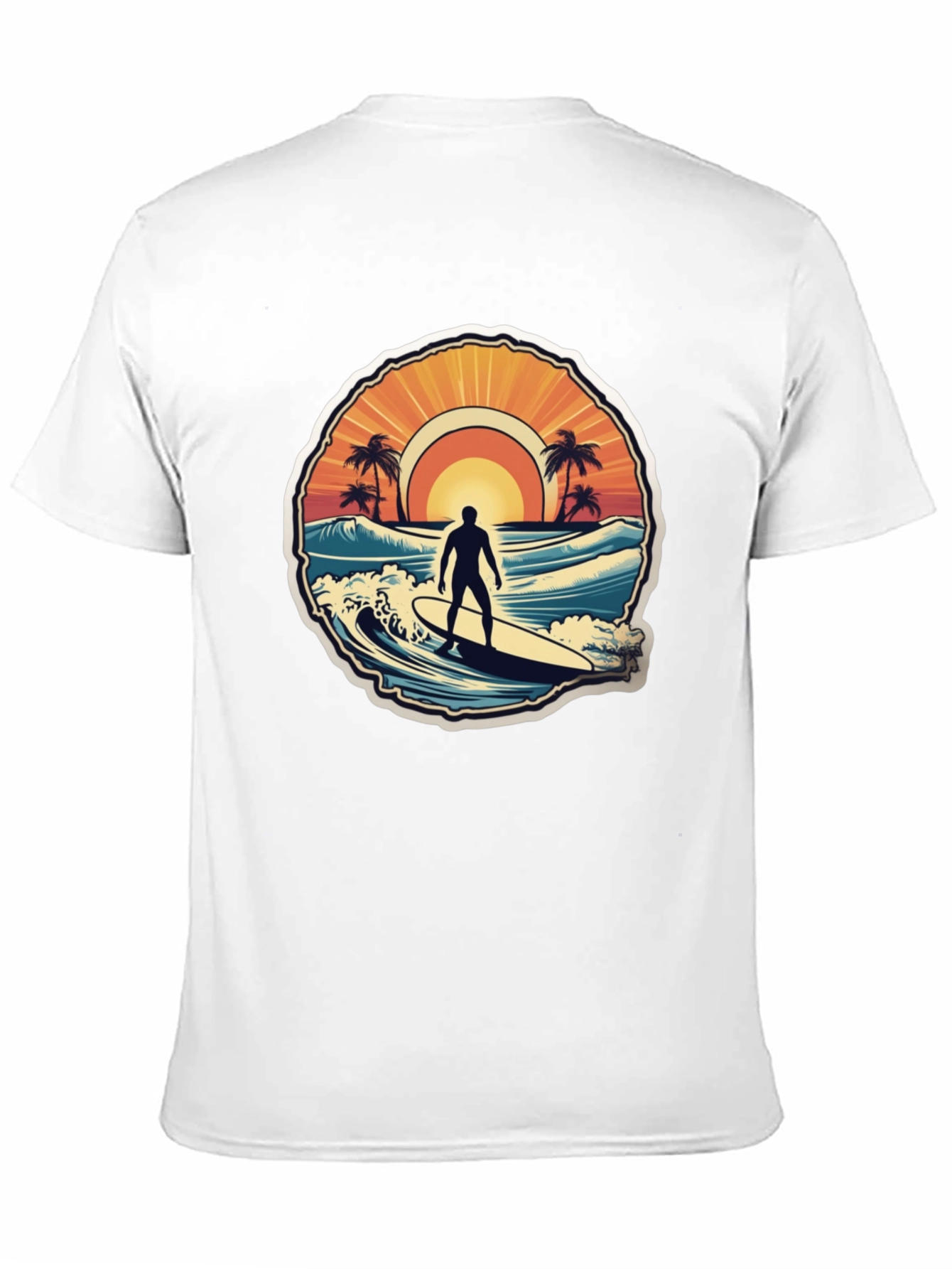 Surfing Vibes T-Shirt - Ocean Scene Design