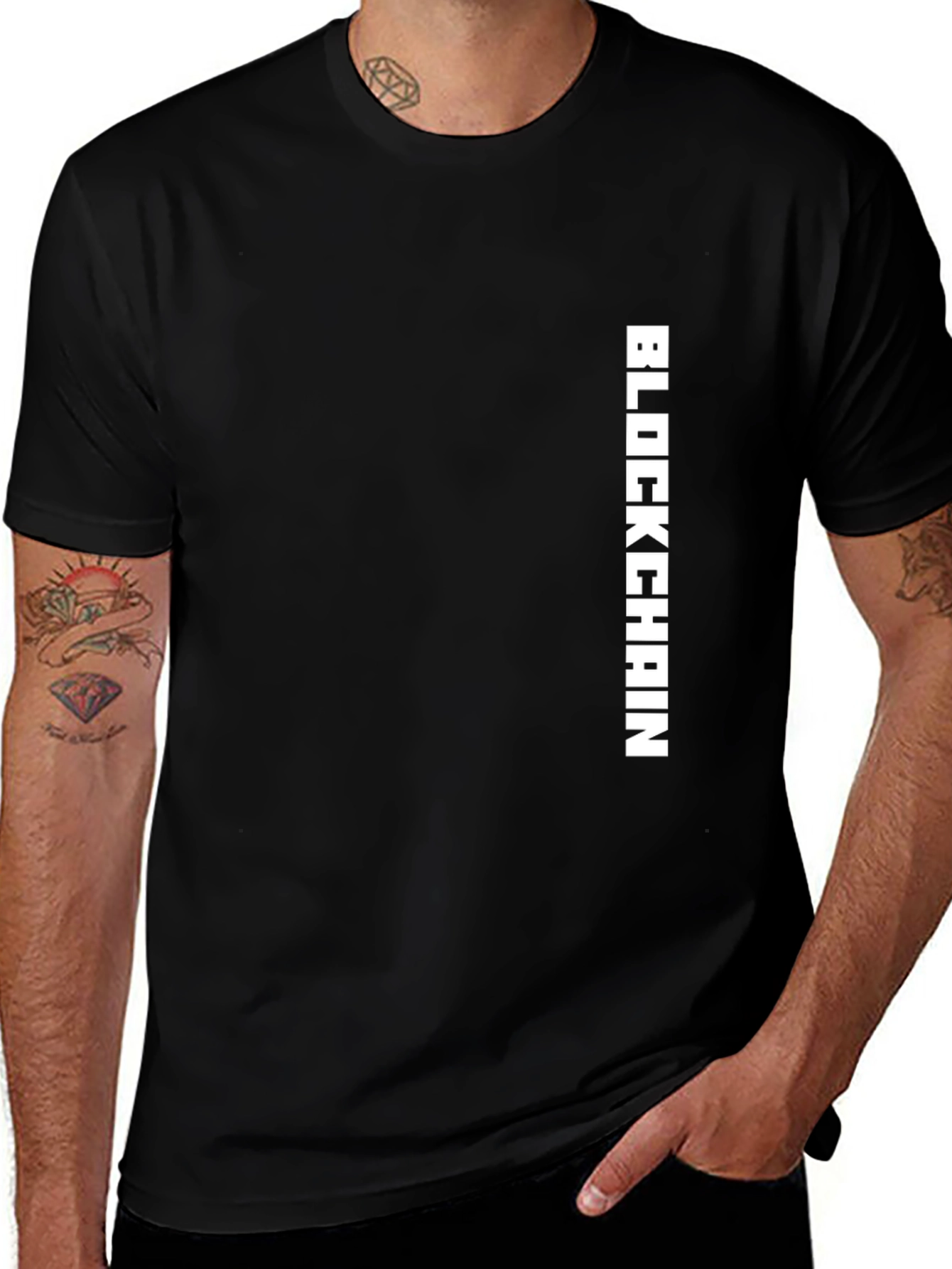 Black Blockchain T-Shirt: Modern Crypto Style